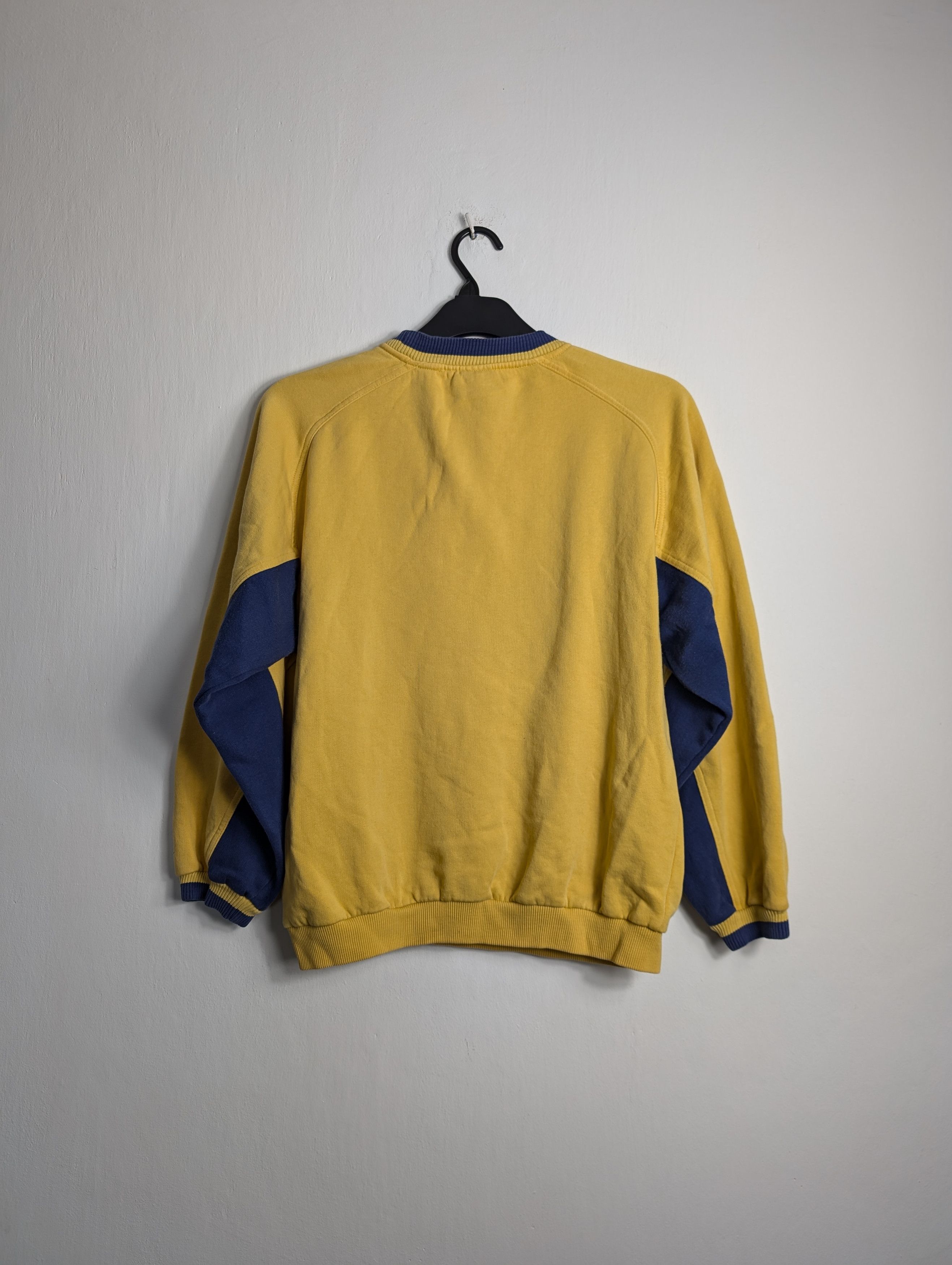 Nike Vintage Nike Spellout Sweatshirt Yellow Navy Y2K Boxy Retro Size US XS / EU 42 / 0 - 5 Thumbnail