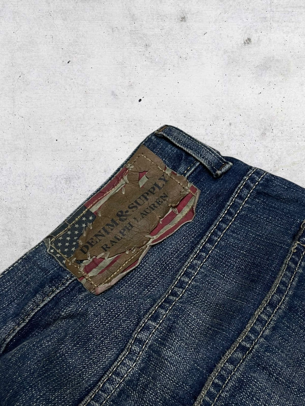 Polo Ralph Lauren VINTAGE POLO RALPH LAUREN SUPPLY DISTRESSED INDIGO DENIM Size US 33 - 16 Thumbnail