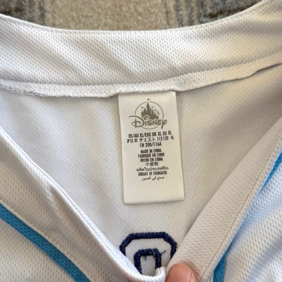 Disney Disney Monsters Inc. Baseball Jersey Mike Wazowski Size XL White Embroidered Men Short Sleeve Jersey Size US XL / EU 56 / 4 - 3 Thumbnail