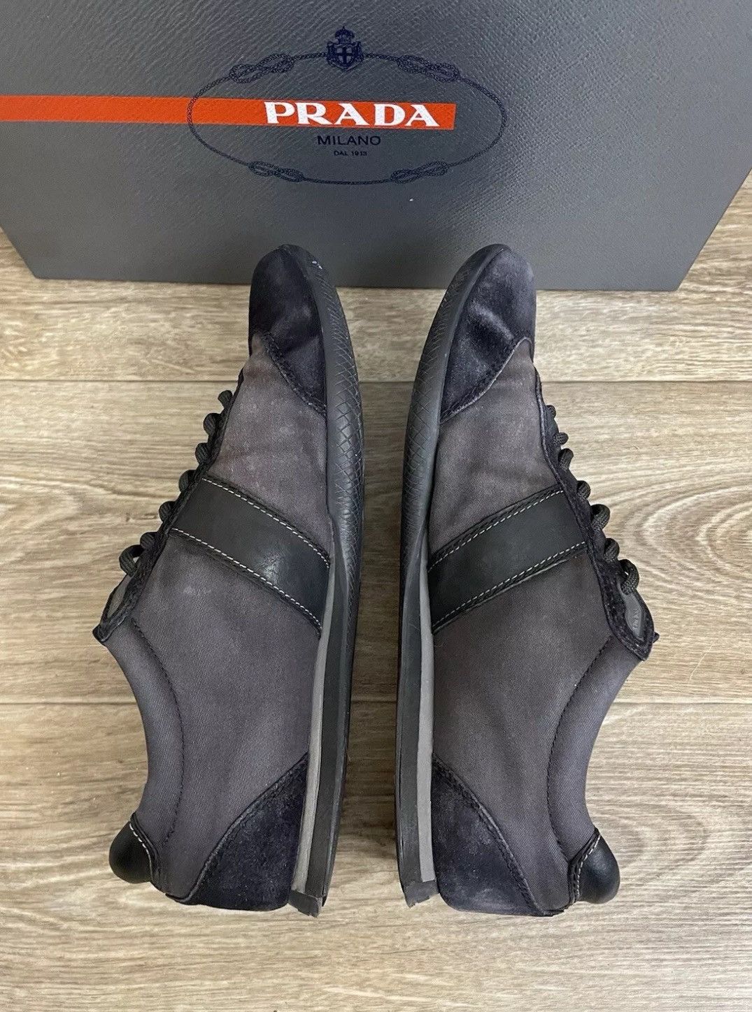 Prada Prada sneakers size 9,5 black/ gray Size US 9.5 / EU 42-43 - 10 Thumbnail