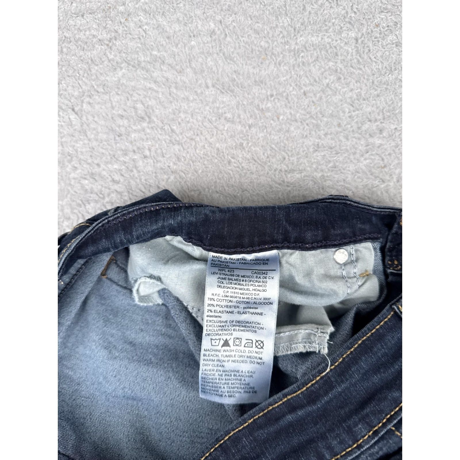 Vintage Levi Strauss Signature Jeans Womens 33x34 Dark Wash Bootcut Stretch Denim Size 38" / US 16 / IT 52 - 7 Thumbnail