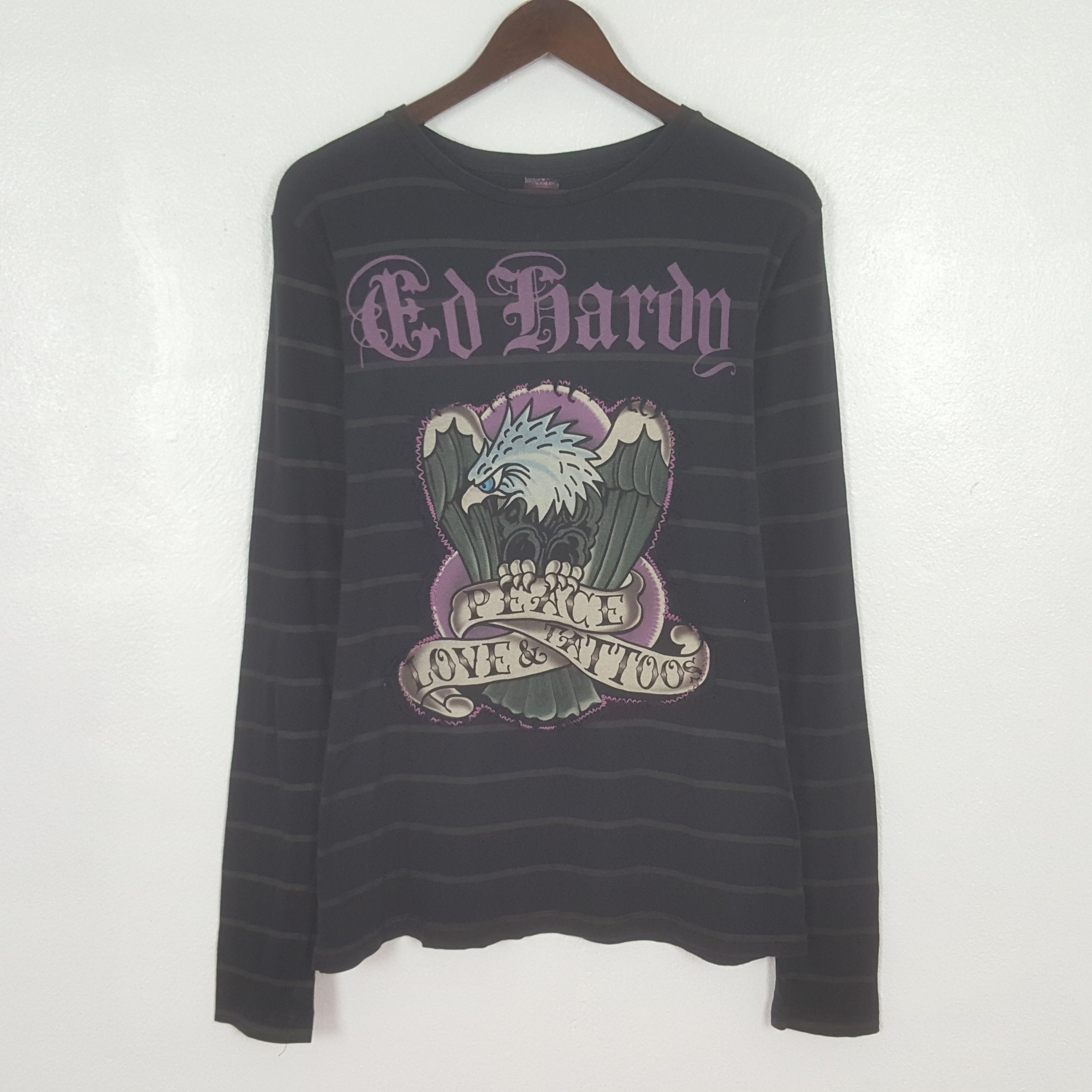 Ed Hardy Vintage Ed Hardy Peace Love & Tattoos Tshirt Size US M / EU 48-50 / 2 - 1 Thumbnail