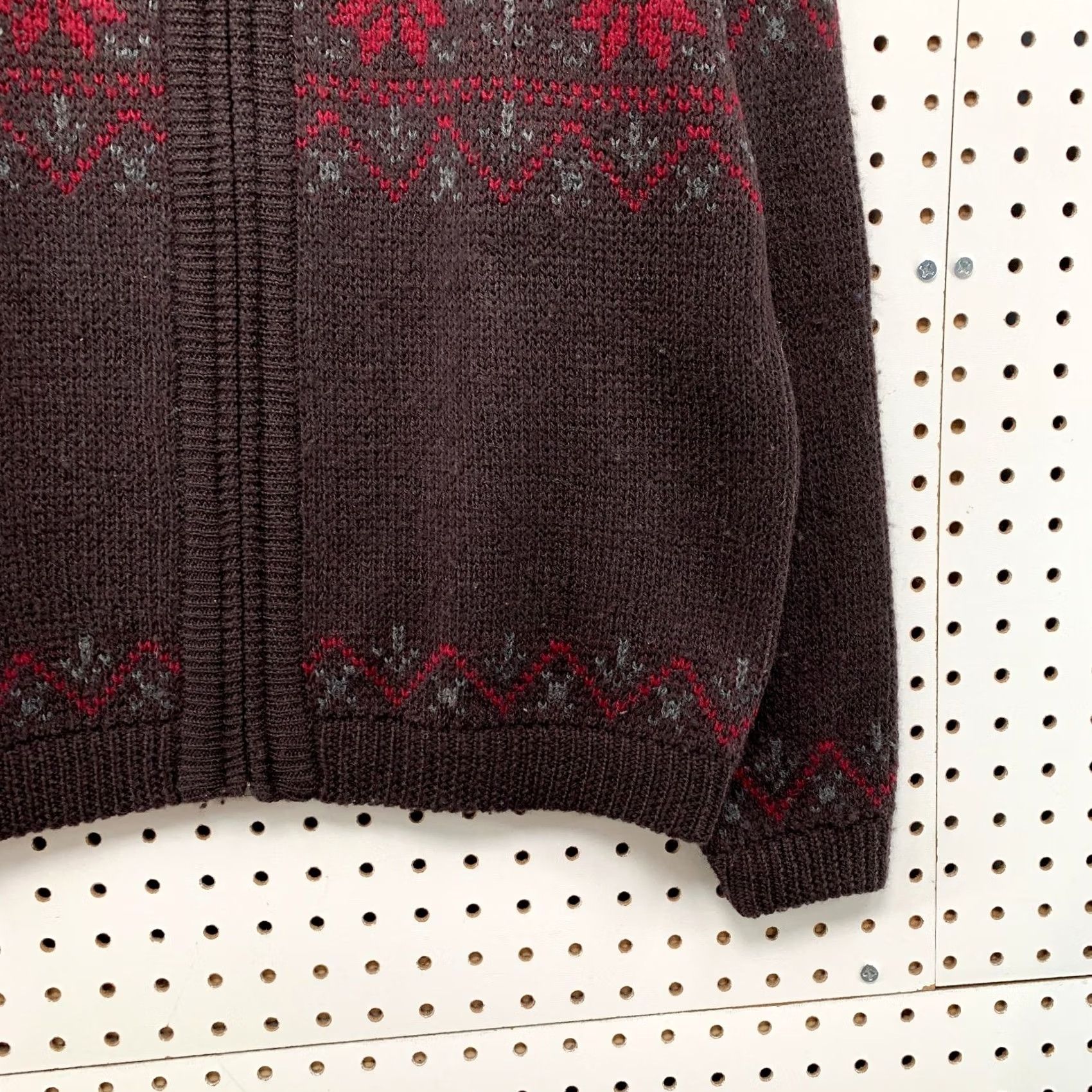 Gap VINTAGE GAP Wool Cardigan Sweater Zip Womens M Brown Nordic Snowflake Size M / US 6-8 / IT 42-44 - 7 Thumbnail