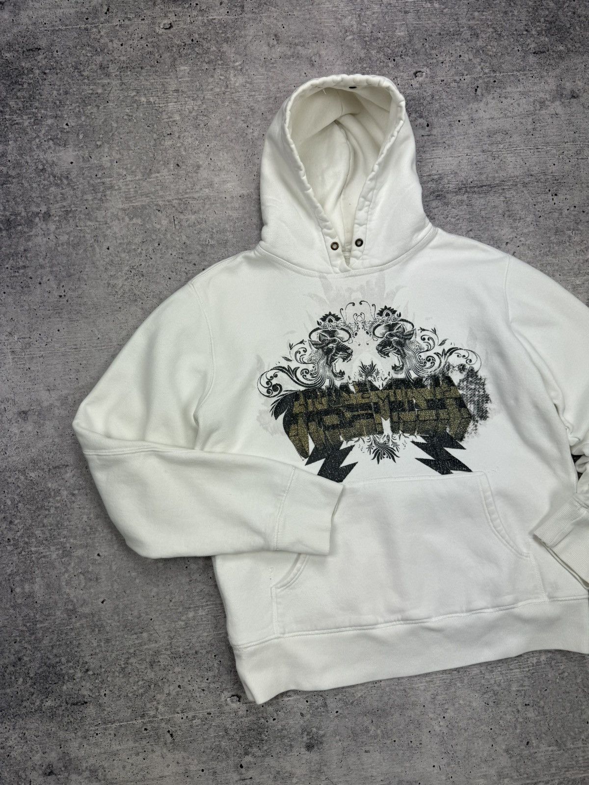 Diesel × Vintage Vintage 90’s Y2K Style Diesel Big Logo Heavy Cotton Hoodie Size US M / EU 48-50 / 2 - 2 Thumbnail