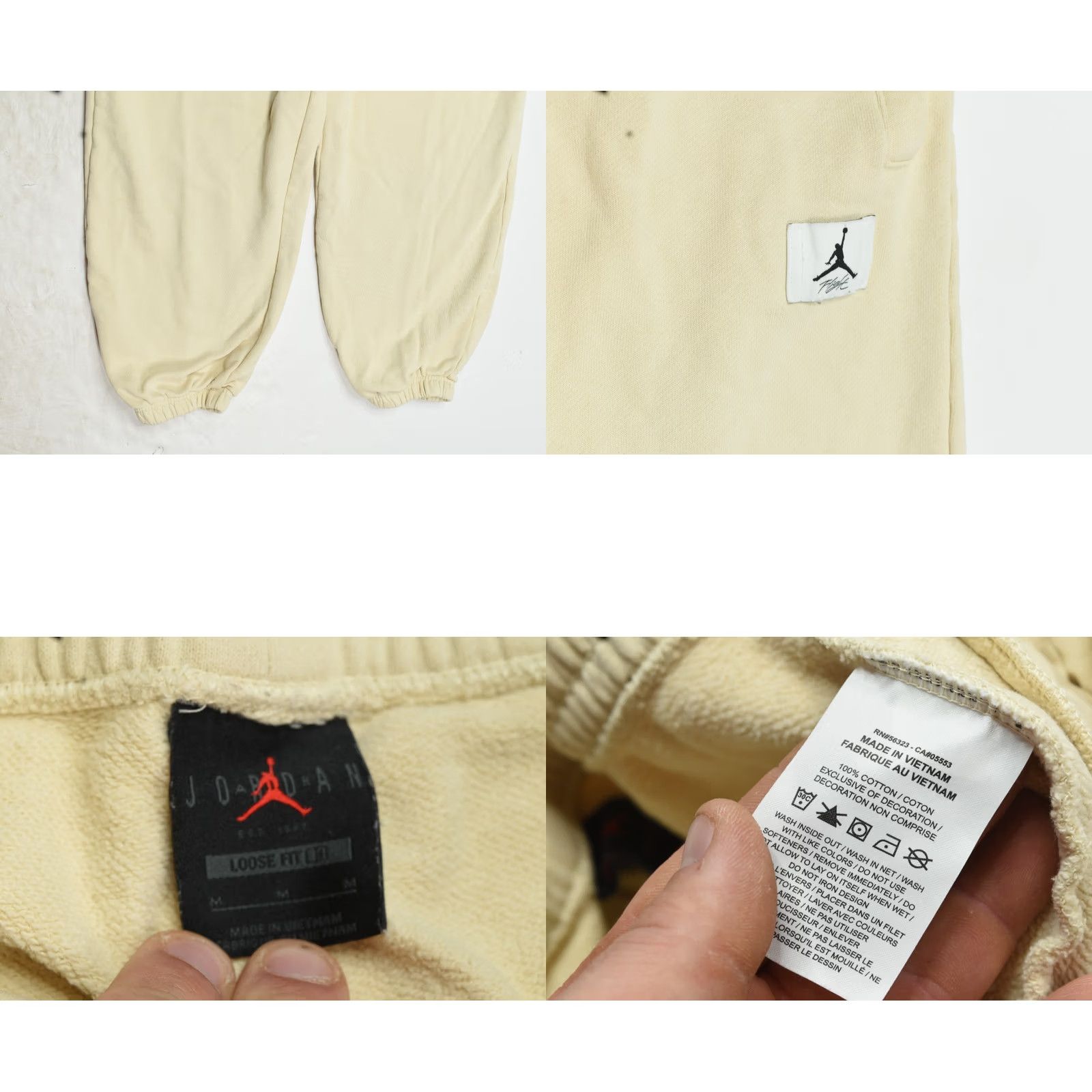 Jordan Brand VINTAGE Jordan Flight Sweatsuit Womens Medium Beach Tan Pullover Relaxed Fit Terry Size M / US 6-8 / IT 42-44 - 10 Thumbnail