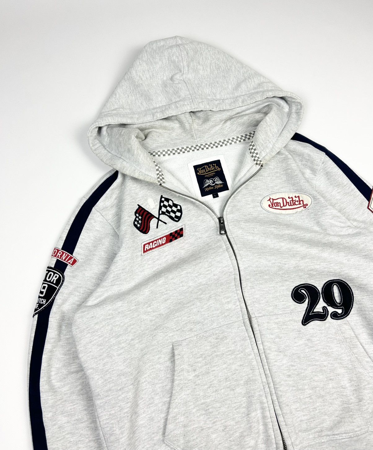 Ed Hardy Von Dutch racing zip up hoodie jacket Size US L / EU 52-54 / 3 - 2 Thumbnail
