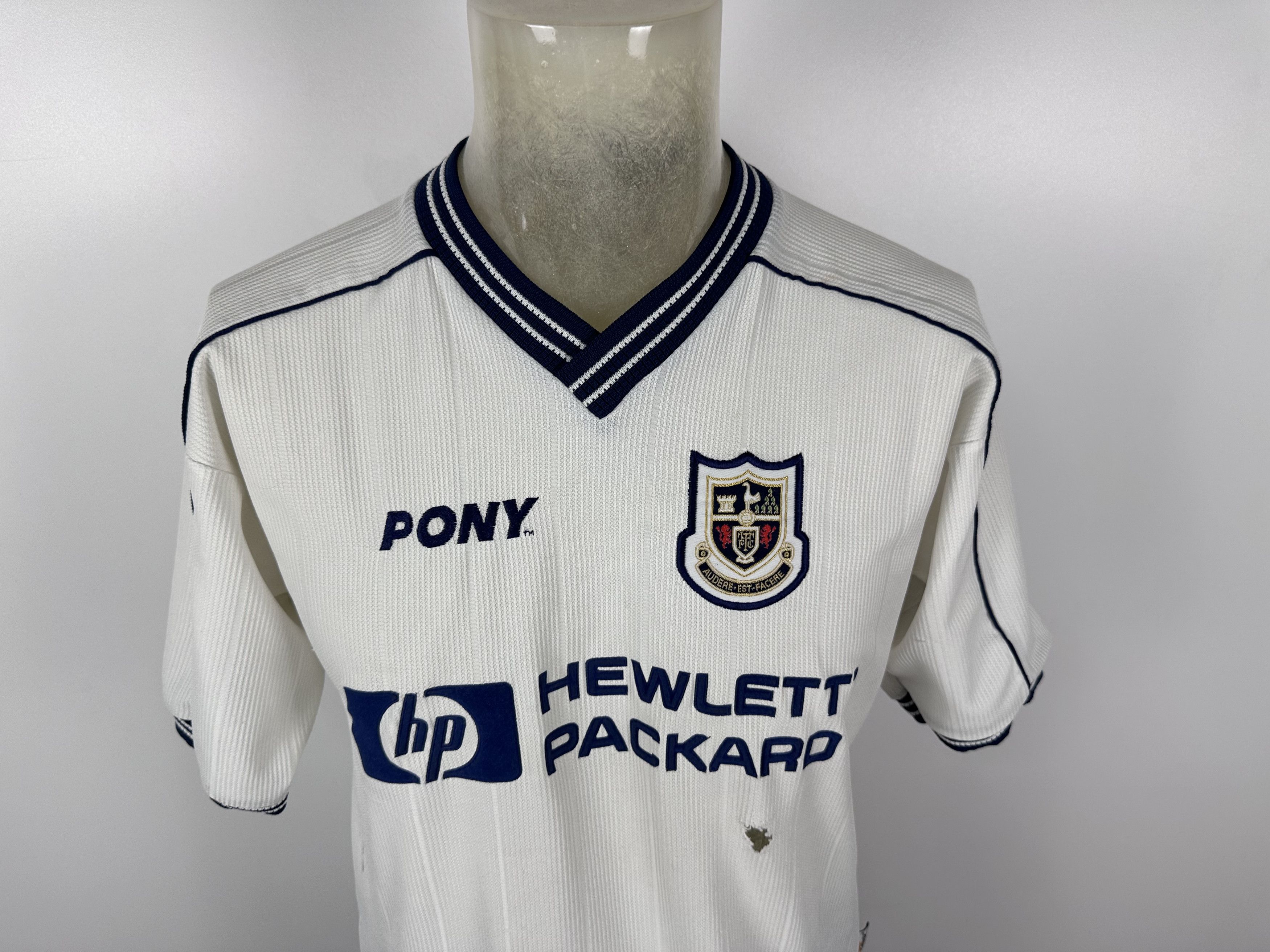 PONY × Vintage TOTTENHAM HOTSPUR 1997 Home Football Shirt Soccer Jersey Size US S / EU 44-46 / 1 - 4 Thumbnail
