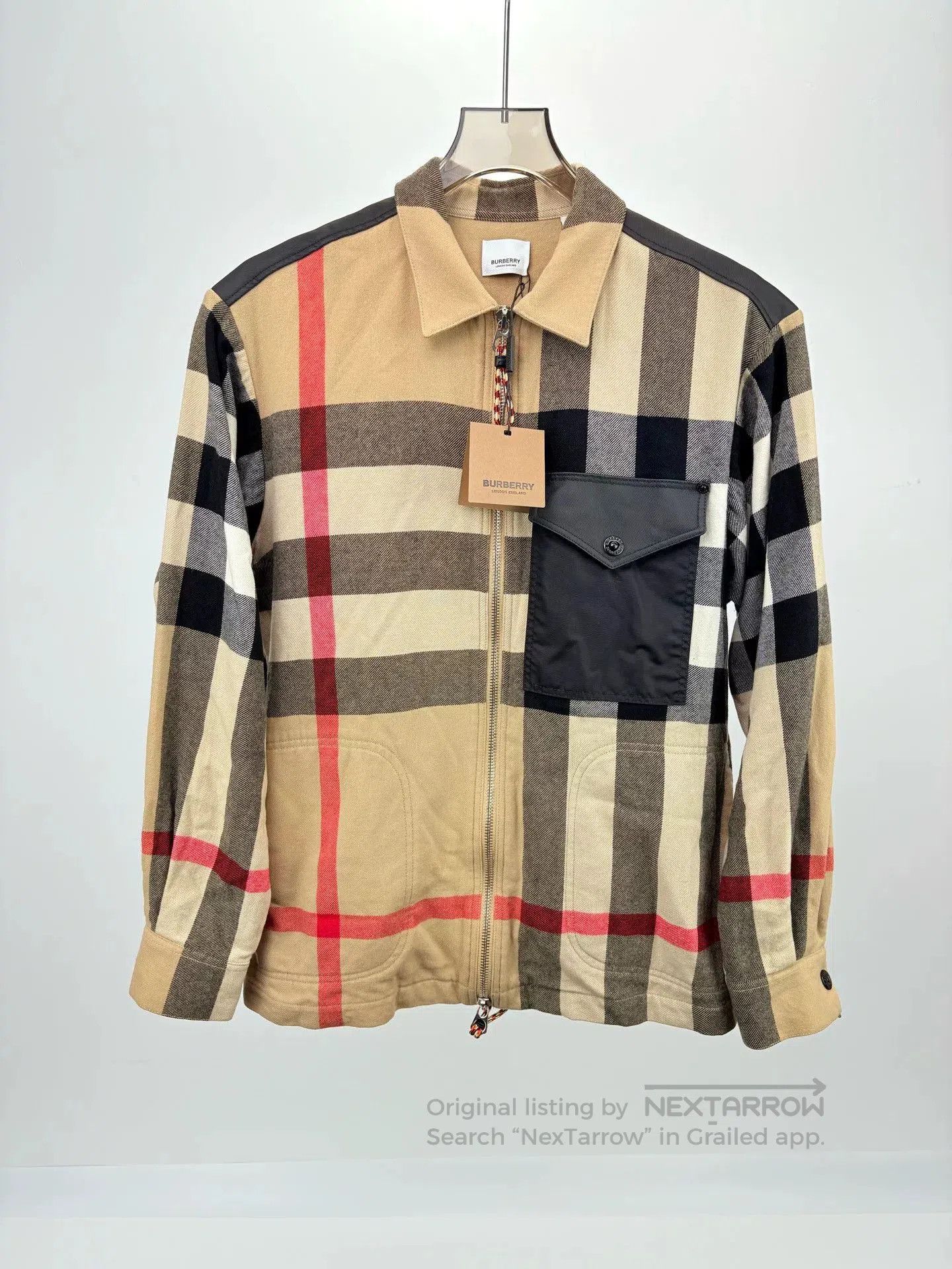 Burberry Burberry Check Panel Wool Jacket. Size US S / EU 44-46 / 1 - 1 Thumbnail