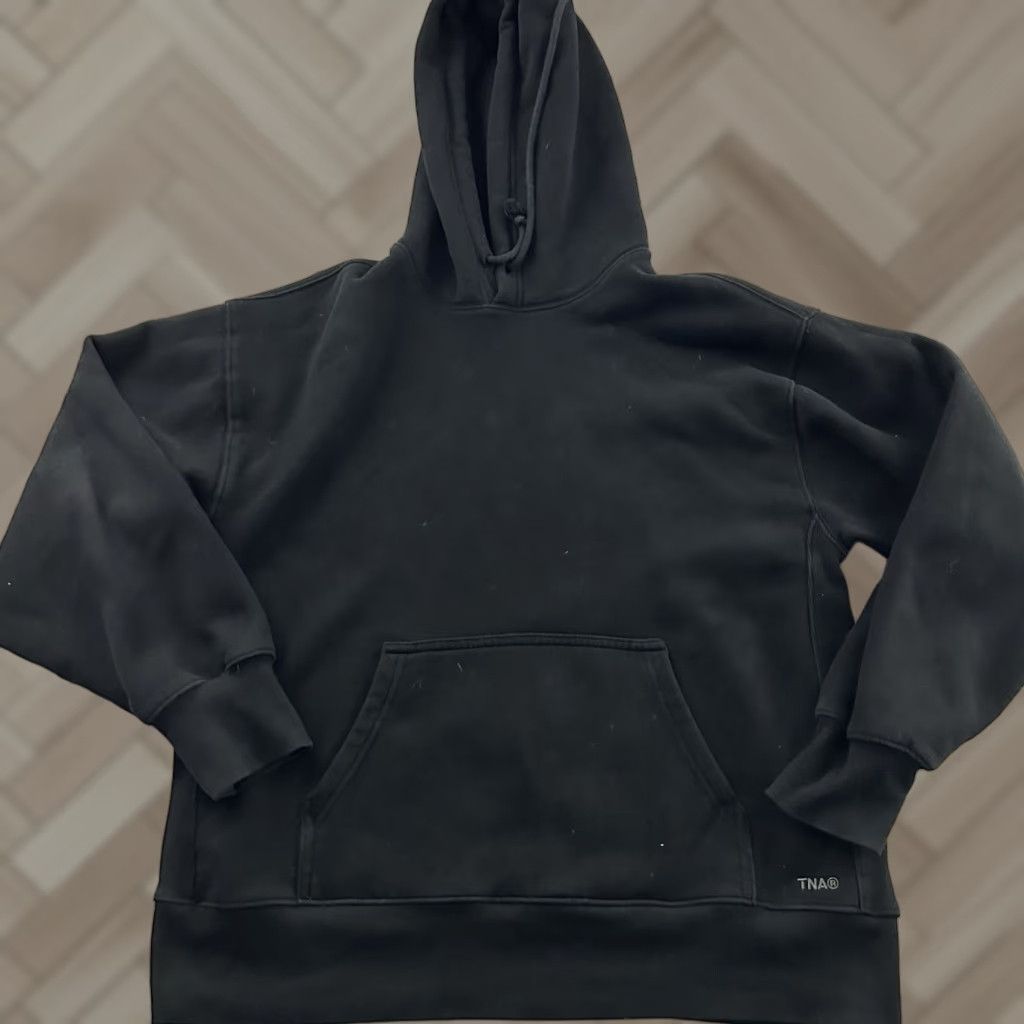 TNA TNA Aritza Sweatfleece Cozy Boyfriend Hoodie Sweatshirt Women's S Black Sweatshirt Hoodie Womens S Black Size S / US 4 / IT 40 - 1 Thumbnail