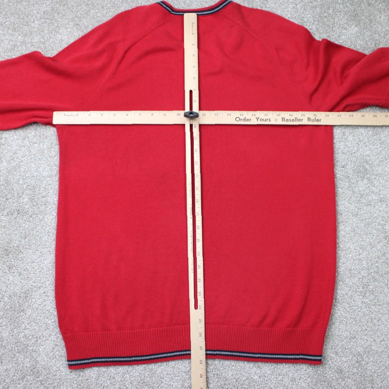Brooks Brothers Brooks Brothers Sweater Mens XL Red V-Neck 100% Cotton Ribbed Pullover Knit Cardigan? Size US XL / EU 56 / 4 - 6 Thumbnail