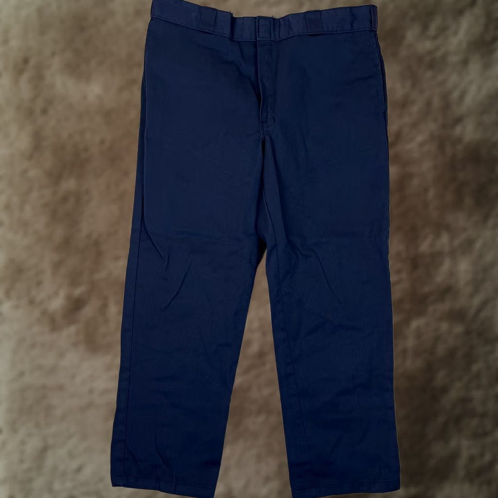 Dickies Dickies 874 Original Fit Work Pants Mens 38x30 Navy Blue Chino Twill Pockets Casual Workwear Size US 38 / EU 54 - 1 Thumbnail