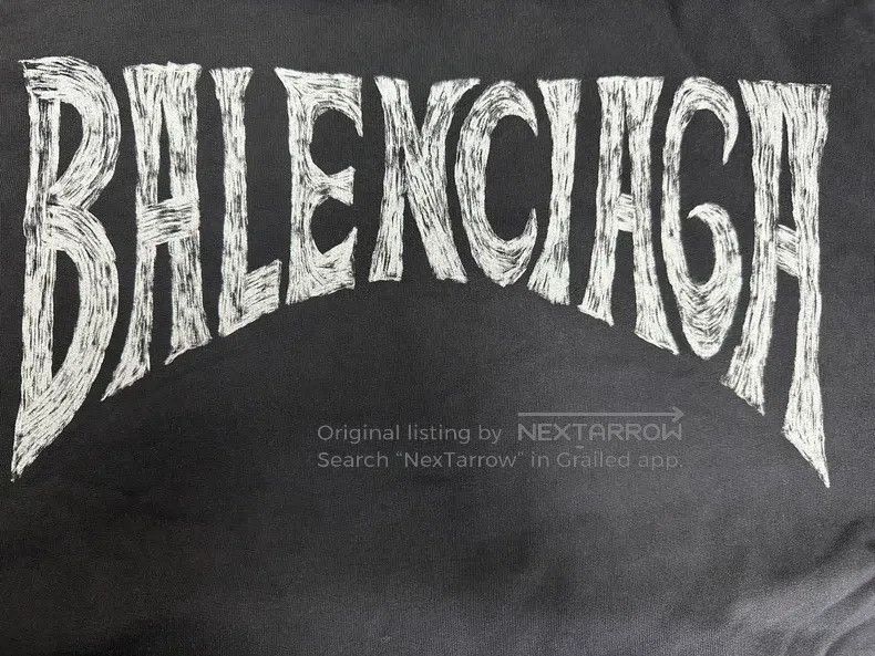 Balenciaga Balenciaga Letter Printed Casual Hooded Long Sleeve Hoodie Size US L / EU 52-54 / 3 - 3 Thumbnail