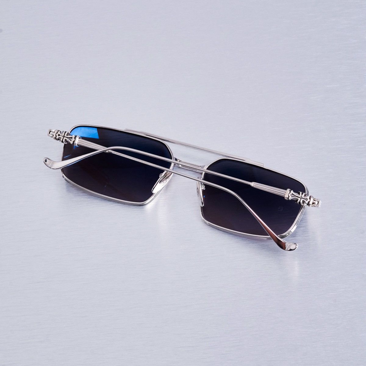 Chrome Hearts CHROME HEARTS LICK'N SHINY SILVER SUNGLASSES Size ONE SIZE - 7 Thumbnail