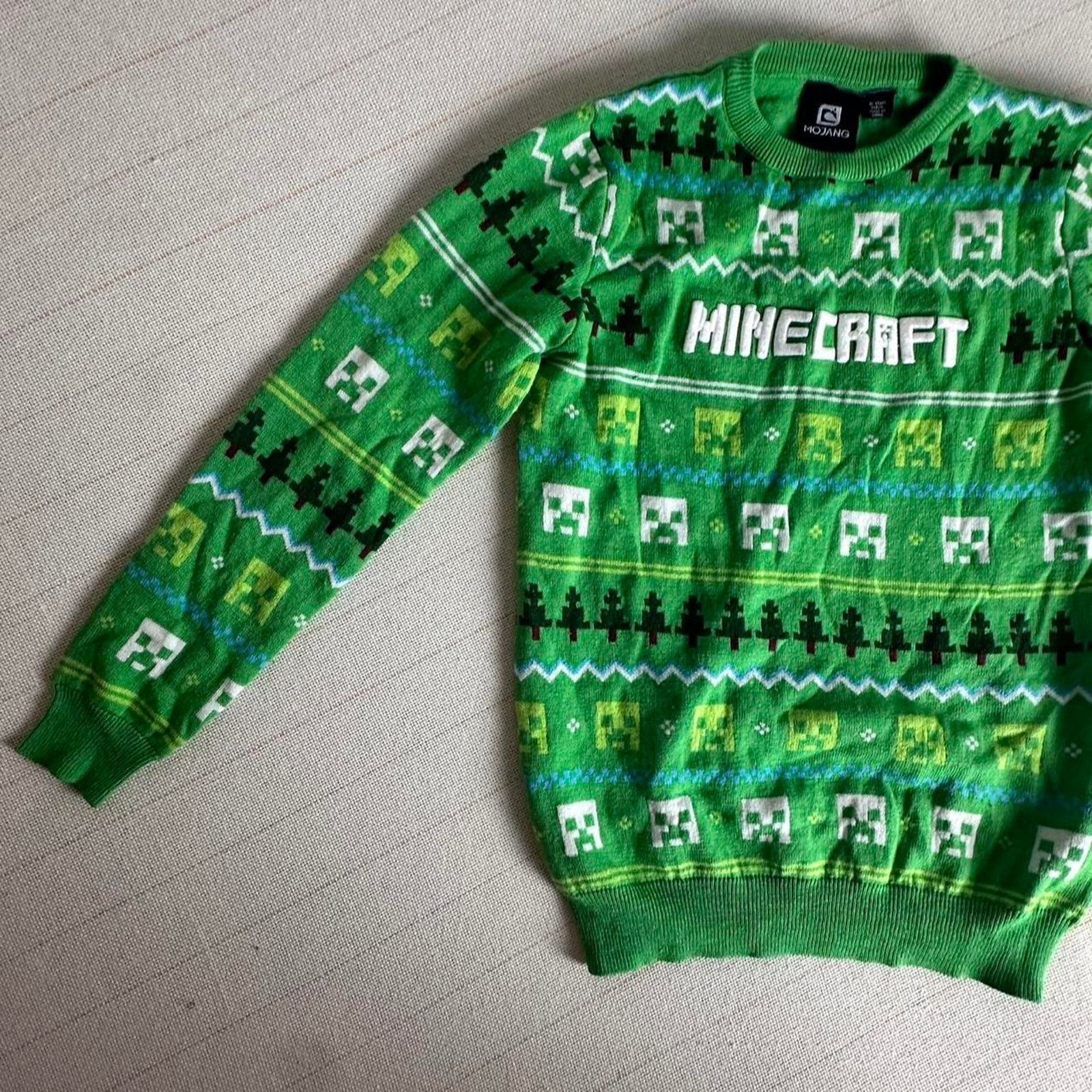 Other Mojang Minecraft Sweater Jumper 158cm Long Sleeve Gaming Size US XL / EU 56 / 4 - 3 Thumbnail