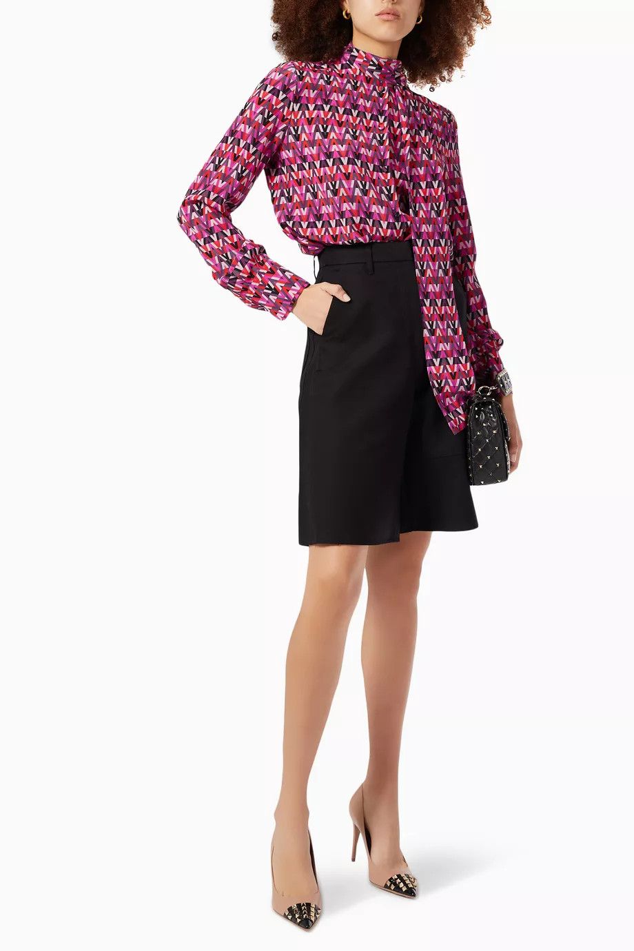 Valentino o1y0326 Patterned Shirt in Multicolor Size M / US 6-8 / IT 42-44 - 3 Thumbnail