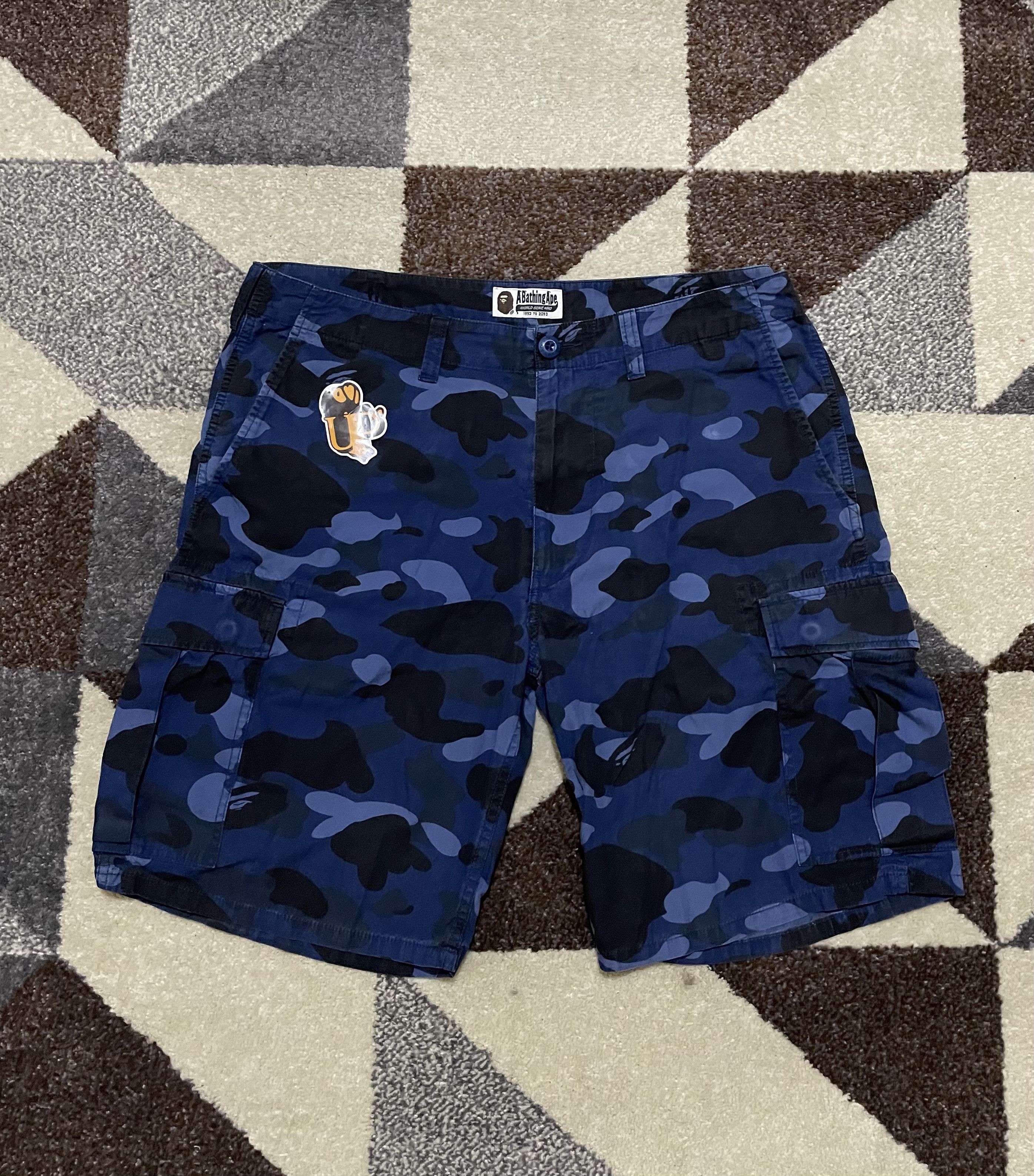 Bape Blue Camo Cargo Short
