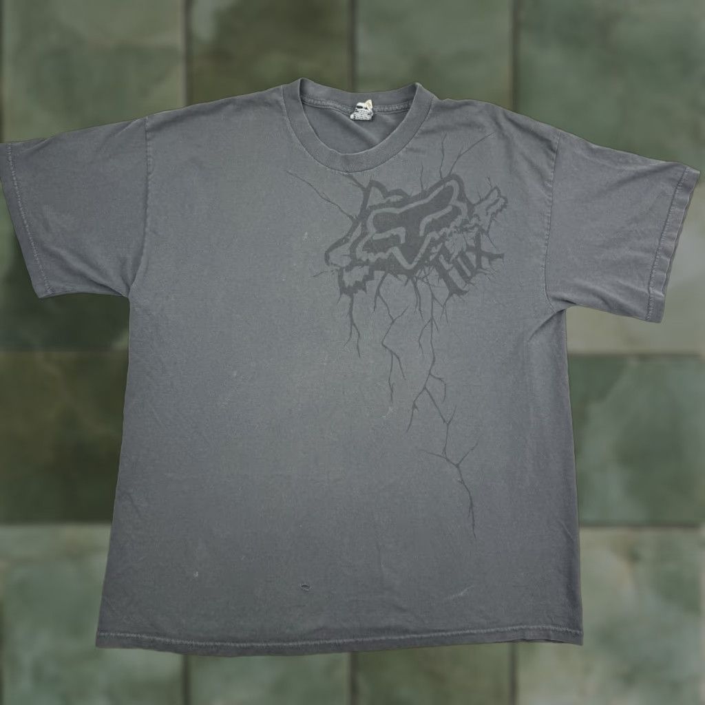 Logo 7 VINTAGE Fox Racing T Shirt Adult XL Hipster Punk Y2K 2000s Grunge Logo Shirt Mens Gray Cotton Short Sleeve Crew Neck Size US XL / EU 56 / 4 - 1 Thumbnail