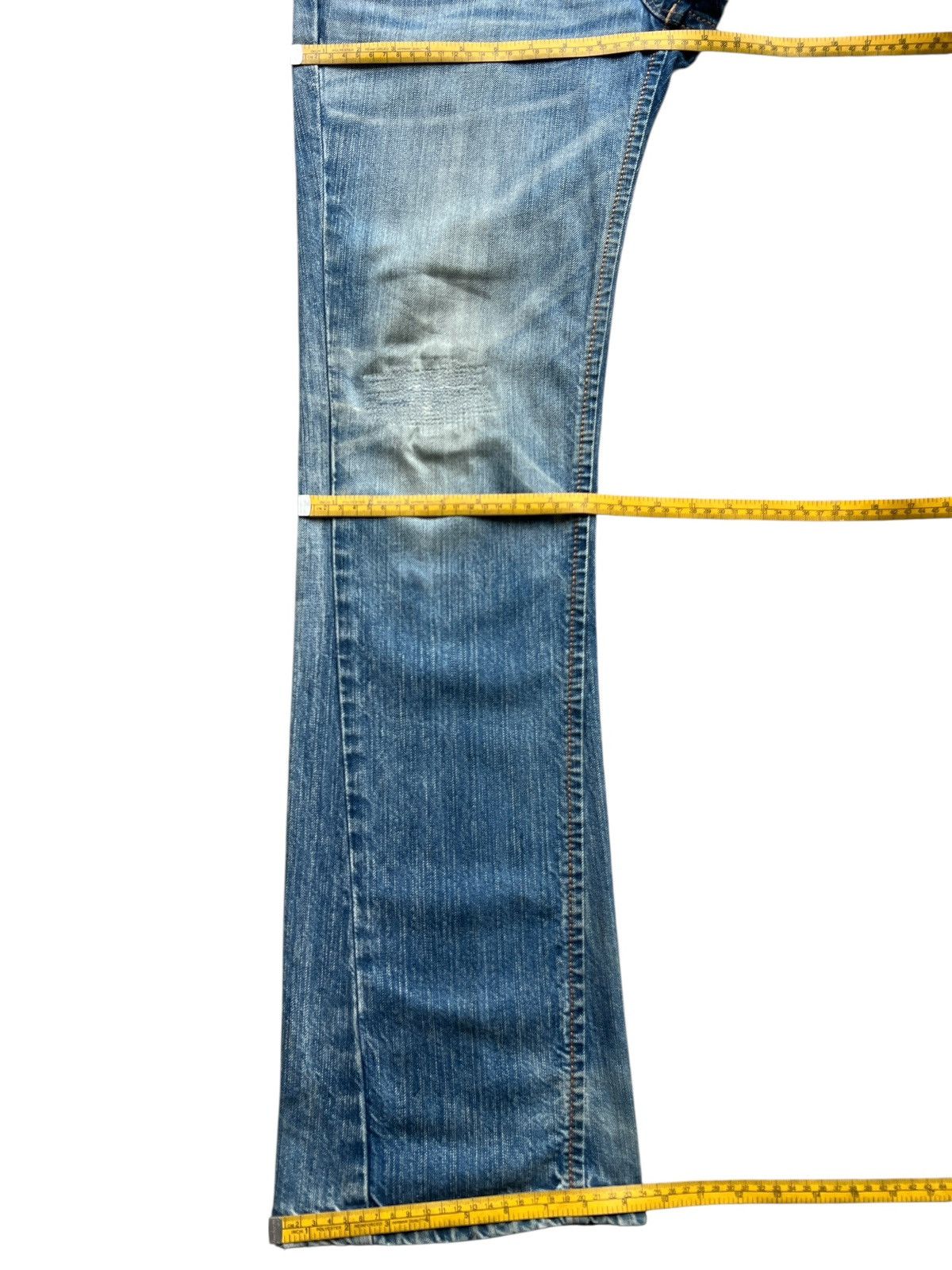 Edwin Vintage Edwin XV Distressed Denim Flare Jeans 32x33.5 Size 32" / US 10 / IT 46 - 15 Thumbnail