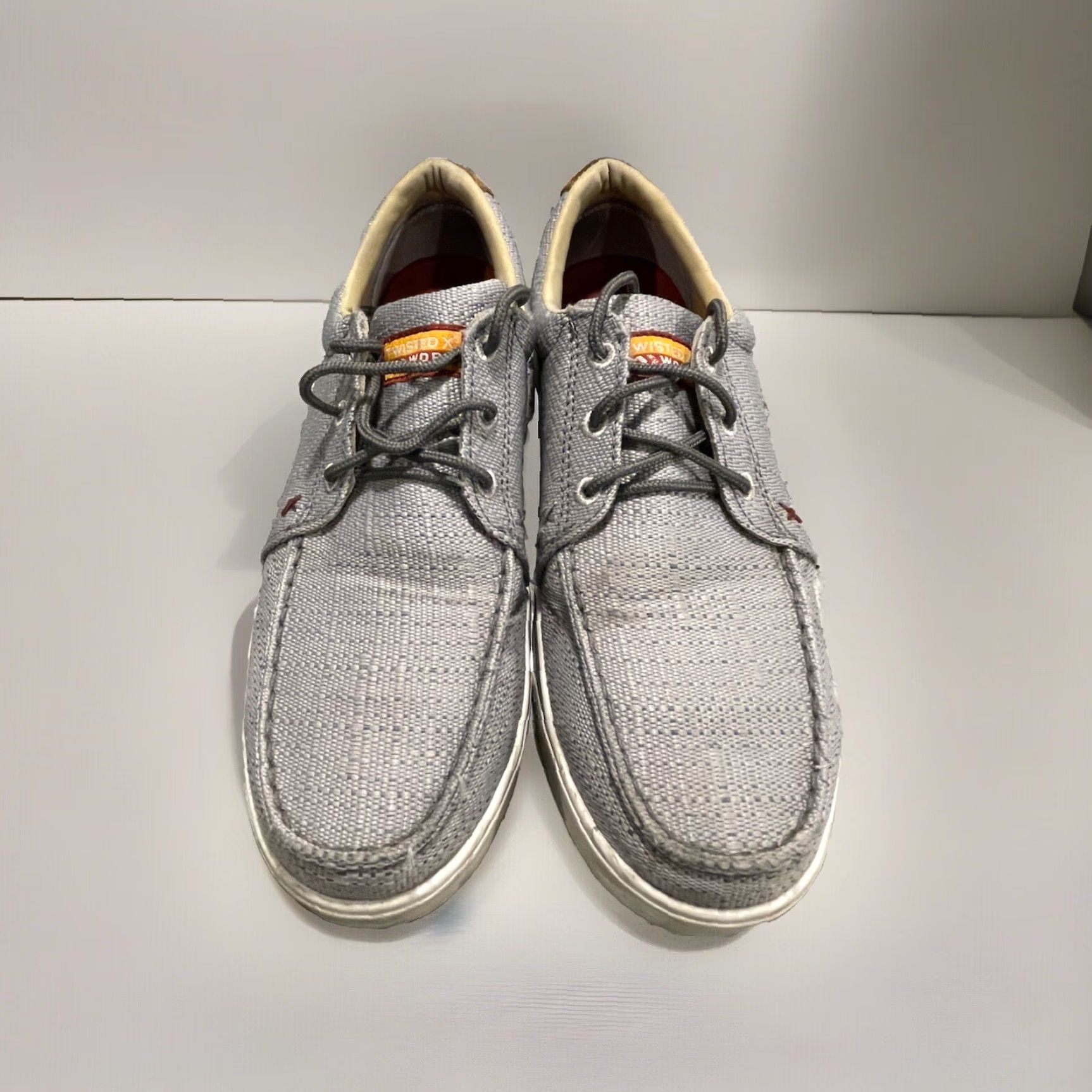 Twisted X Twisted X Work Blend Loafer Men's 9M Gray MCAN003 Safety Toe Loafer Casual Leather Rubber Moc Toe Embroidered Gray 9 Mens Size US 9 / EU 42 - 3 Thumbnail