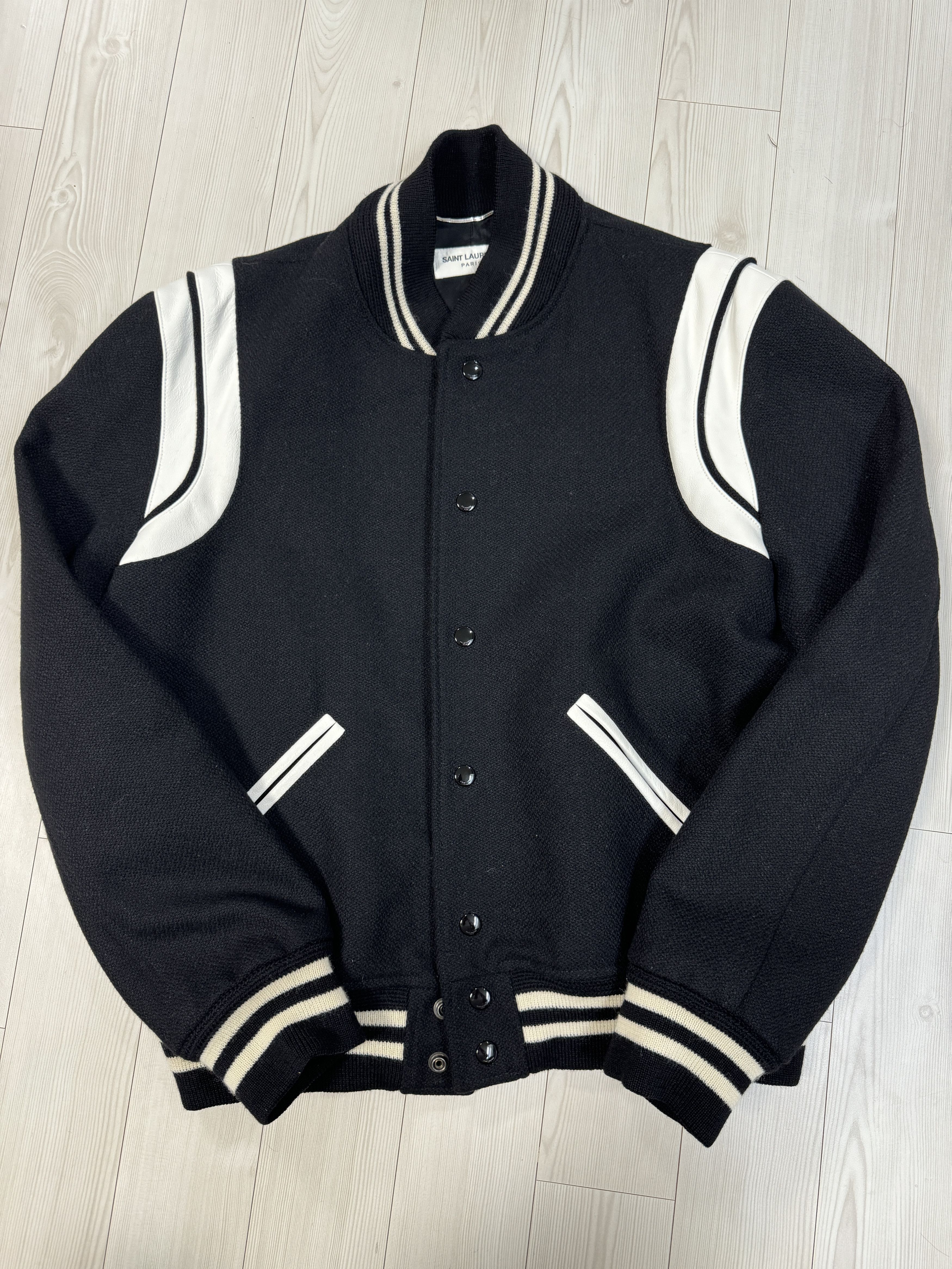 Saint Laurent Paris Saint Laurent Teddy Varsity Jacket Size 48 Size US M / EU 48-50 / 2 - 1 Thumbnail