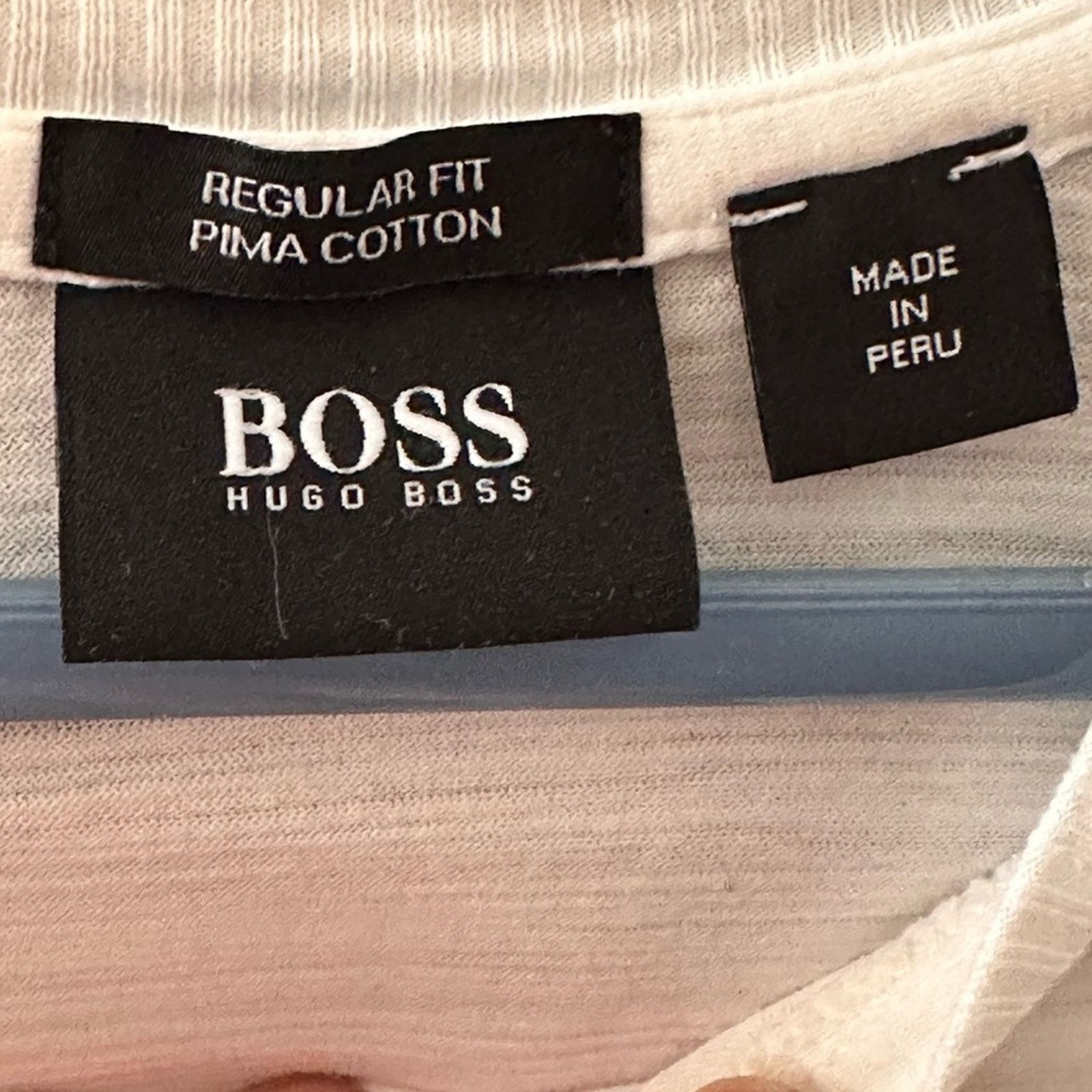 Hugo Boss Y2K Men’s Hugo Boss White Knit Cotton Long Sleeve Top Size US M / EU 48-50 / 2 - 4 Thumbnail