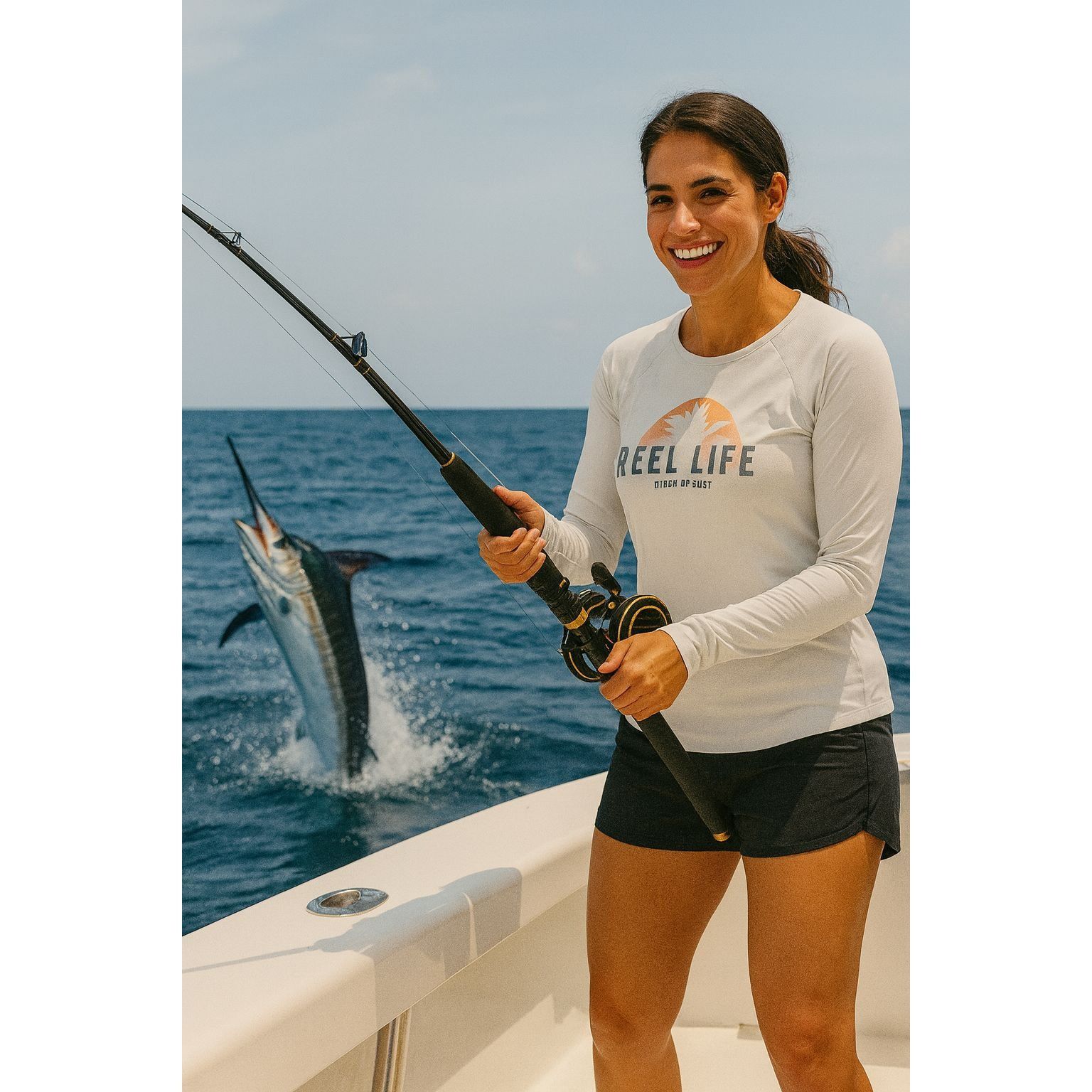Other Reel Life Women’s Jax Beach UV Long Sleeve White Top Medium Size M / US 6-8 / IT 42-44 - 1 Thumbnail