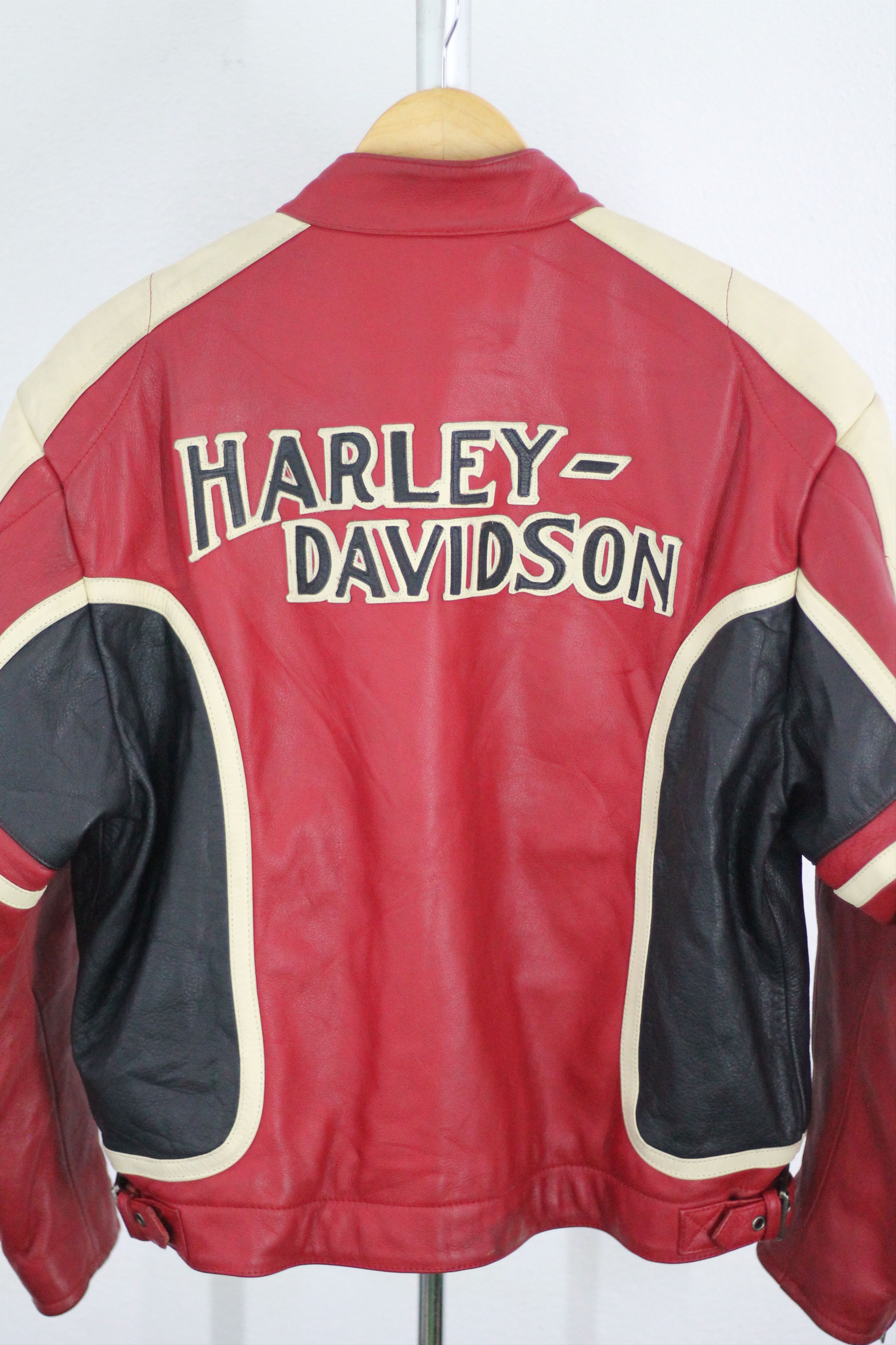 Harley Davidson × Vintage RARE! Vintage HARLEY DAVIDSON Leather Jacket. Size US L / EU 52-54 / 3 - 11 Thumbnail