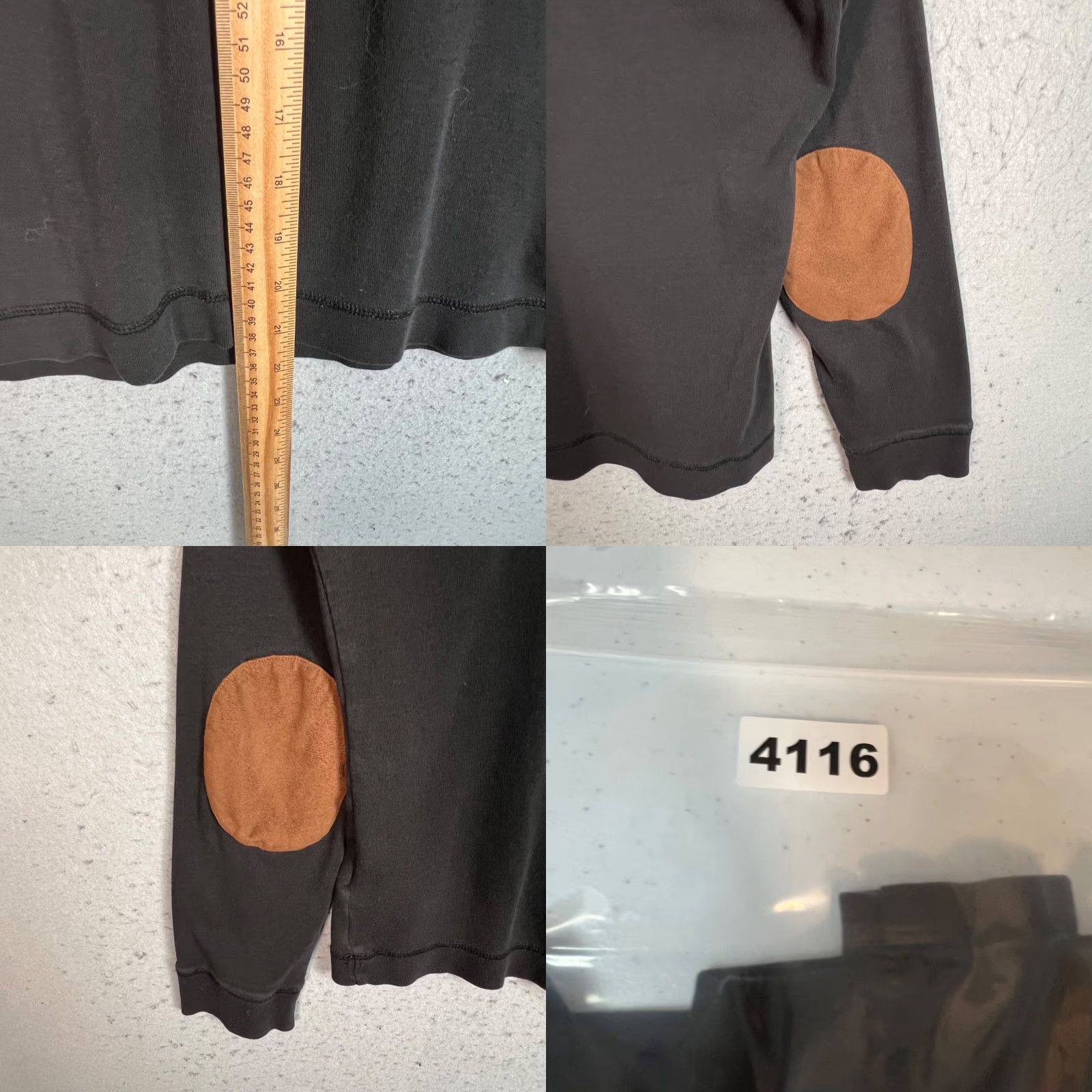 Ralph Lauren VINTAGE Lauren Ralph Lauren Black Long Sleeve Top W/ Brown Faux Suede Accents Large Womens Top L Black 90s/2000s Mens Womens? Size L / US 10 / IT 46 - 8 Thumbnail