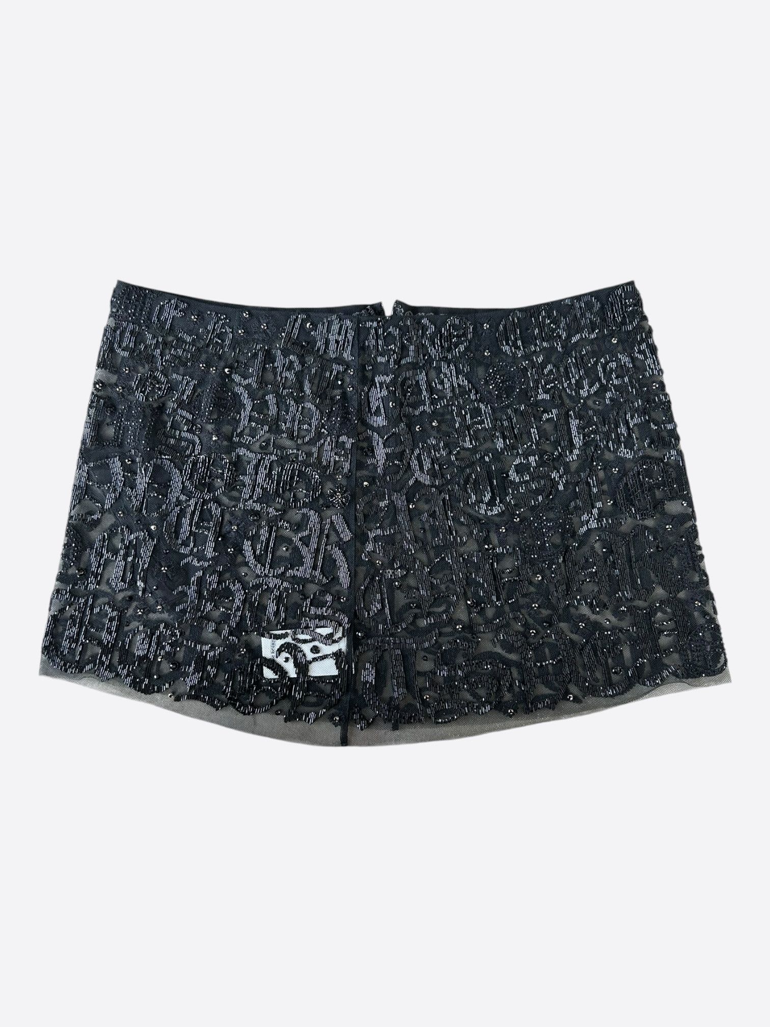 Chrome Hearts Chrome Hearts Black Pearl Logo Sheer Skirt Size 26" / US 2 / IT 38 - 1 Thumbnail