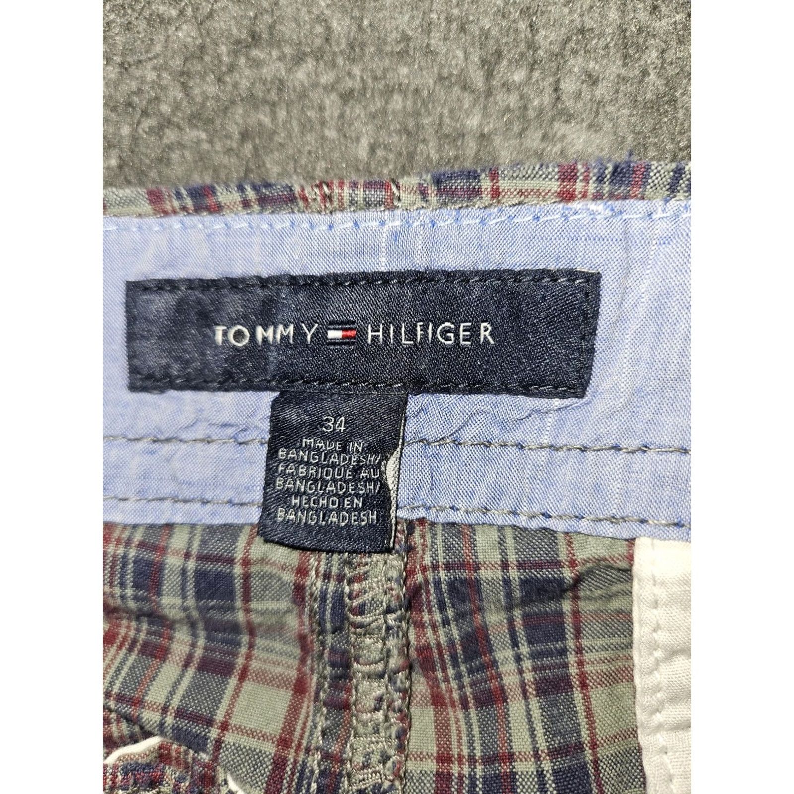 Tommy Hilfiger Tommy Hilfiger Shorts Mens 34 Multicolor Plaid Cargo 100% Cotton Pockets Casual Size US 34 / EU 50 - 2 Thumbnail