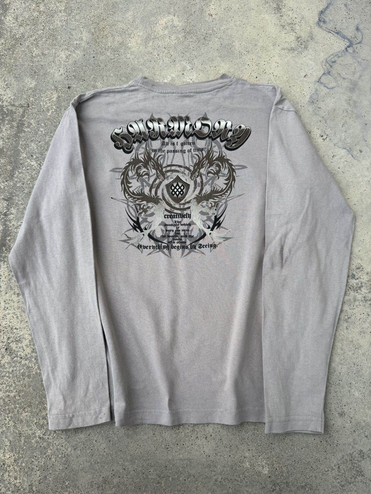 If Six Was Nine 2000s Japanese Archive Poem Grunge long sleeve Tees Size US L / EU 52-54 / 3 - 1 Thumbnail