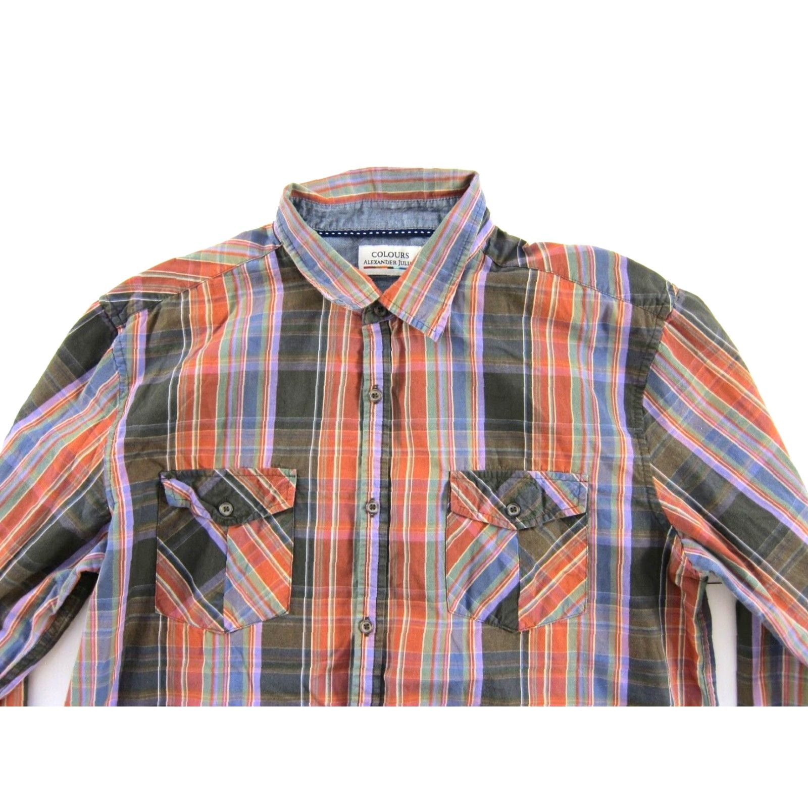 Alexander Julian VINTAGE Colours Alexander Julian Cotton Red Plaid Long Sleeve Button Down Shirt Men XL Size US XL / EU 56 / 4 - 5 Thumbnail