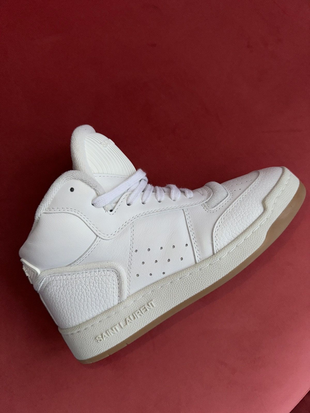 Saint Laurent Paris Saint Laurent white high sneakers, size 36.5 It Size US 6.5 / IT 36.5 - 1 Thumbnail