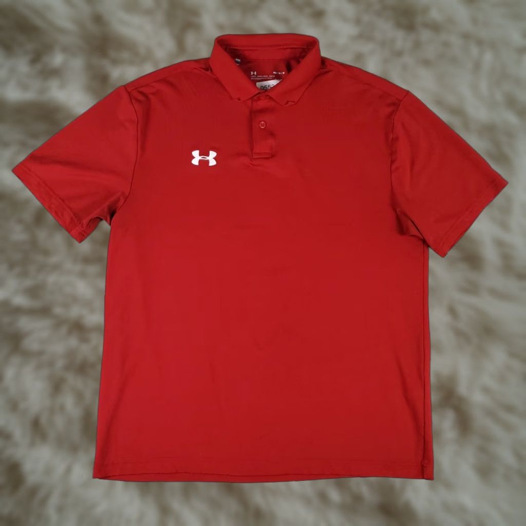 Under Armour Under Armour Polo Shirt Mens Size M Red Golf Casual Short Sleeve Polo Mens Shirts Red Golf Casual Short Sleeve Under Armour Size US M / EU 48-50 / 2 - 1 Thumbnail
