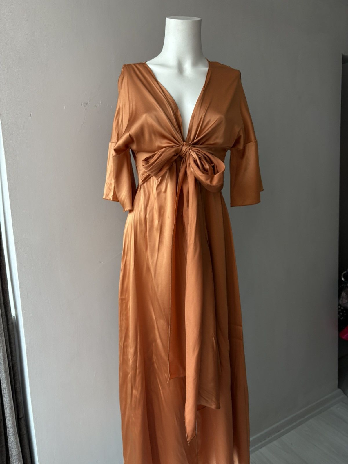 Vintage Italian mr.mrs.shirt silk dress Size L / US 10 / IT 46 - 9 Thumbnail