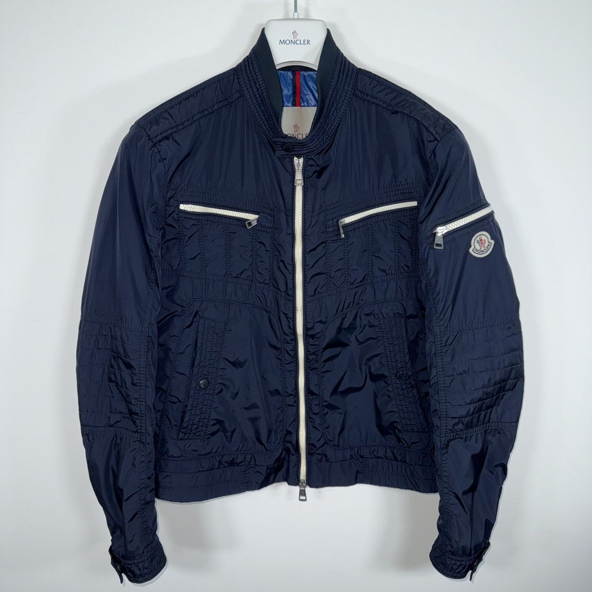 Moncler Moncler Thym Men’s Nylon Windbreaker Jacket Size 2 (S) Navy Size US S / EU 44-46 / 1 - 1 Thumbnail