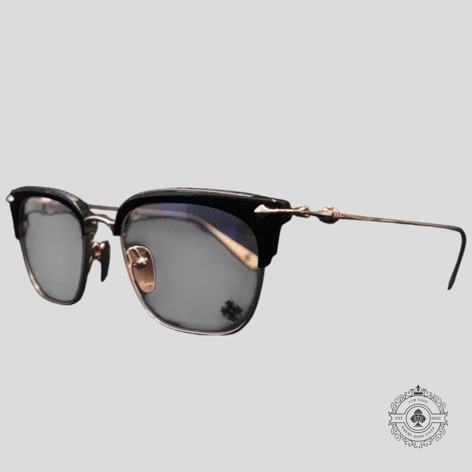 Chrome Hearts Chrome Hearts Sluntradiction Glasses in Black/Gold Size ONE SIZE - 1 Thumbnail