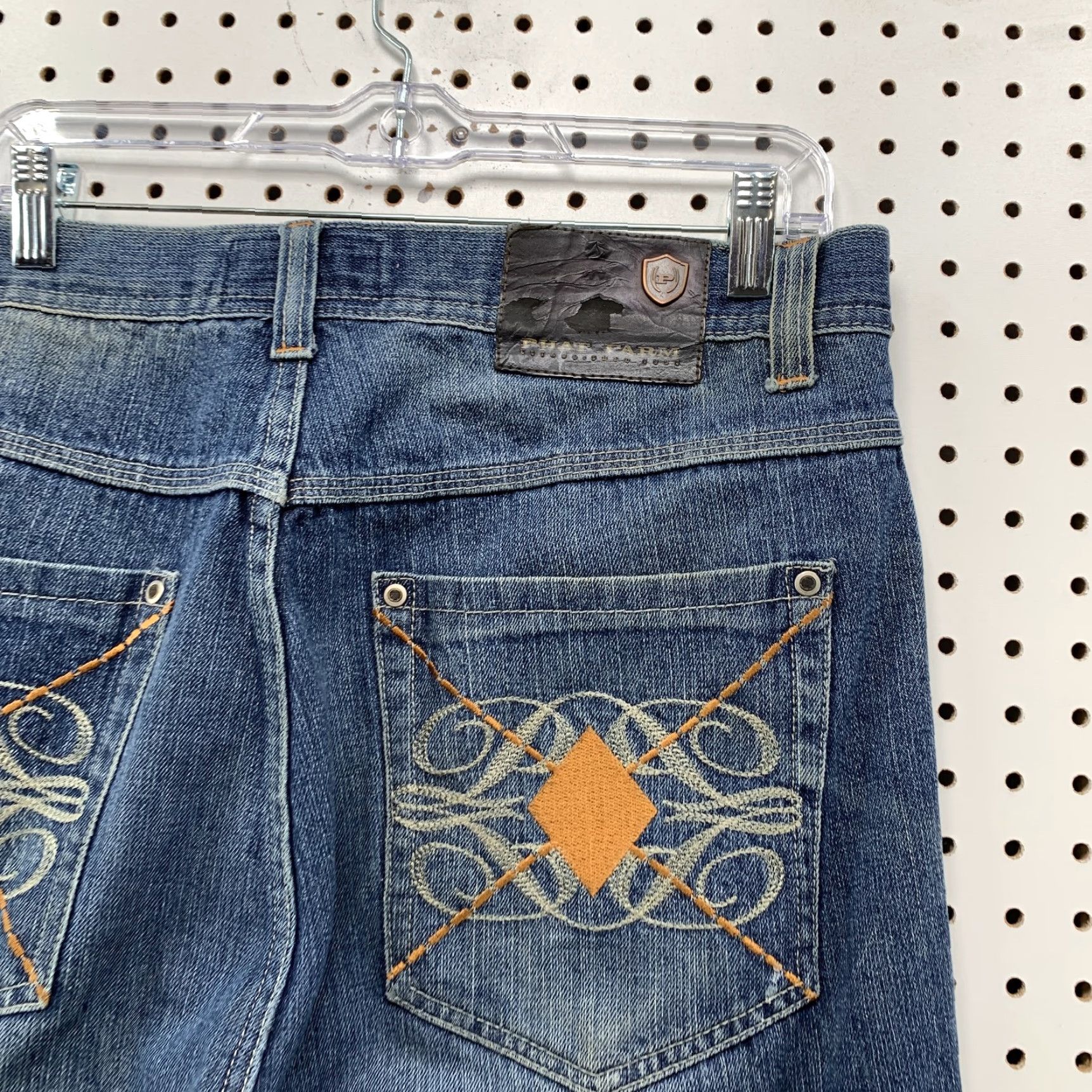 Phat Farm VINTAGE Phat Farm Baggy Denim Jeans Size 36 Blue Wide Leg Hip Hop 36x31 Mens Size US 36 / EU 52 - 7 Thumbnail