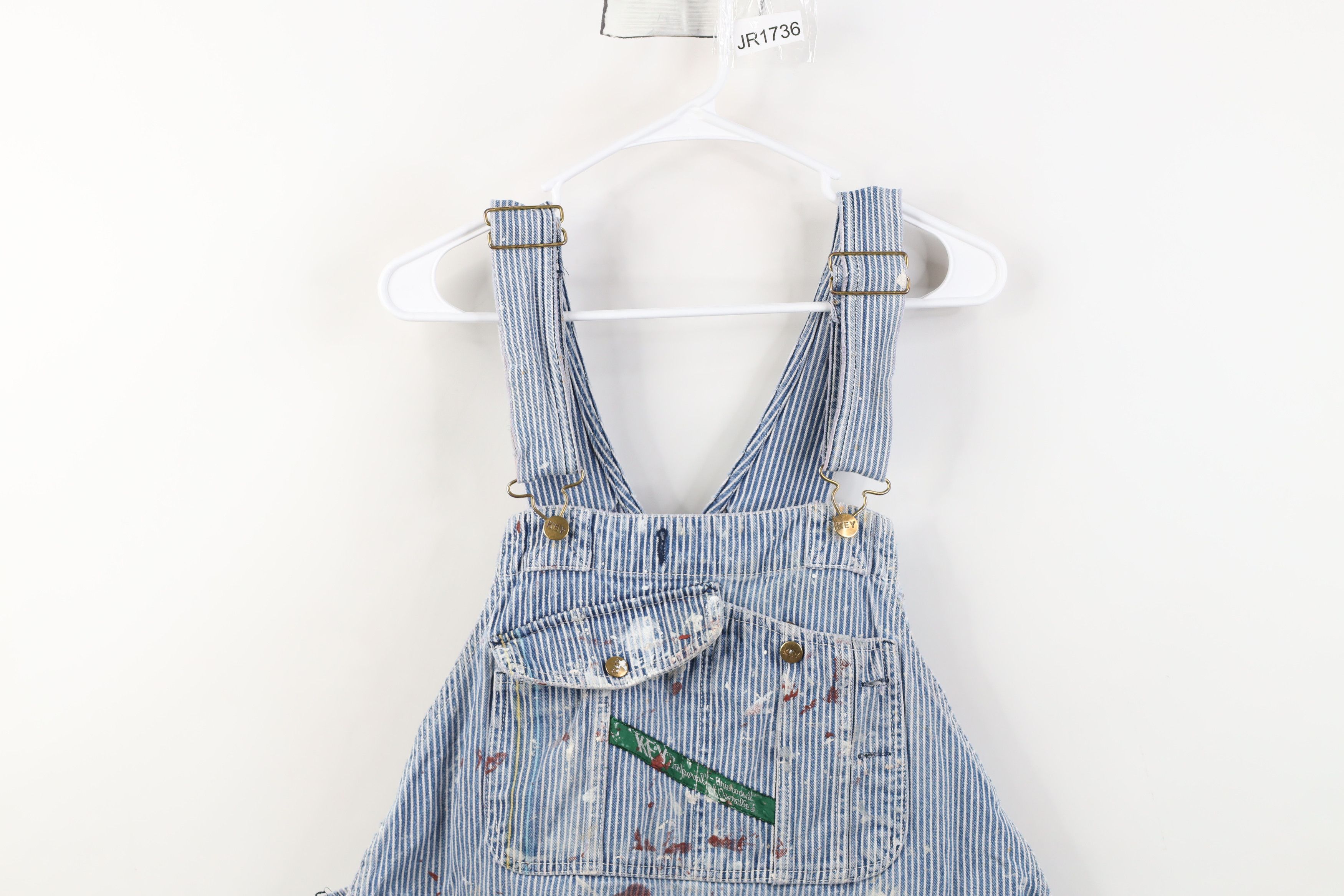 Vintage Vintage 90s Streetwear Cut Off Hickory Striped Overalls Size US 42 / EU 58 - 7 Thumbnail