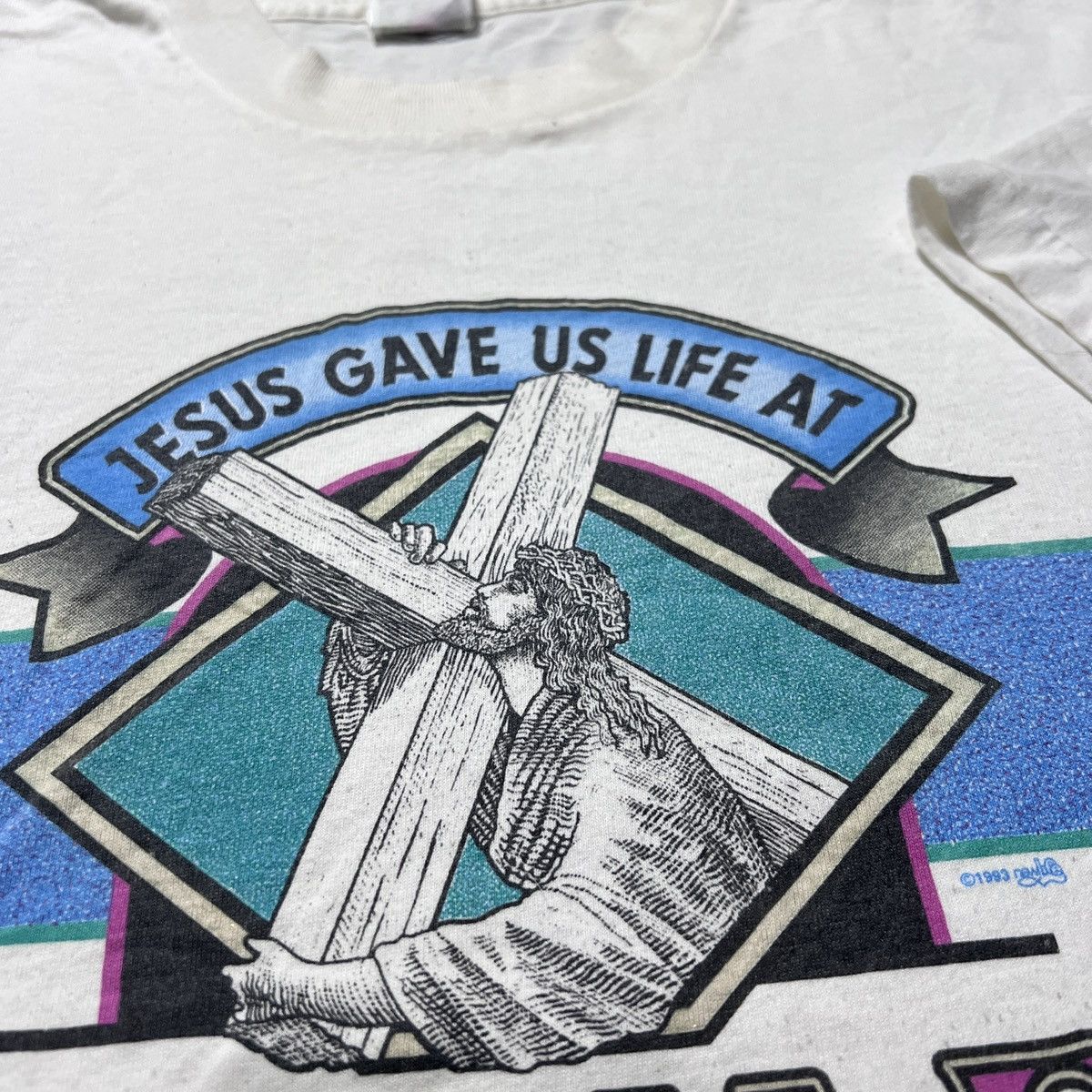 Vintage Vintage 90s Jesus God Holy Bible Promo Tee 3XL Oversized Size US XXL / EU 58 / 5 - 4 Thumbnail