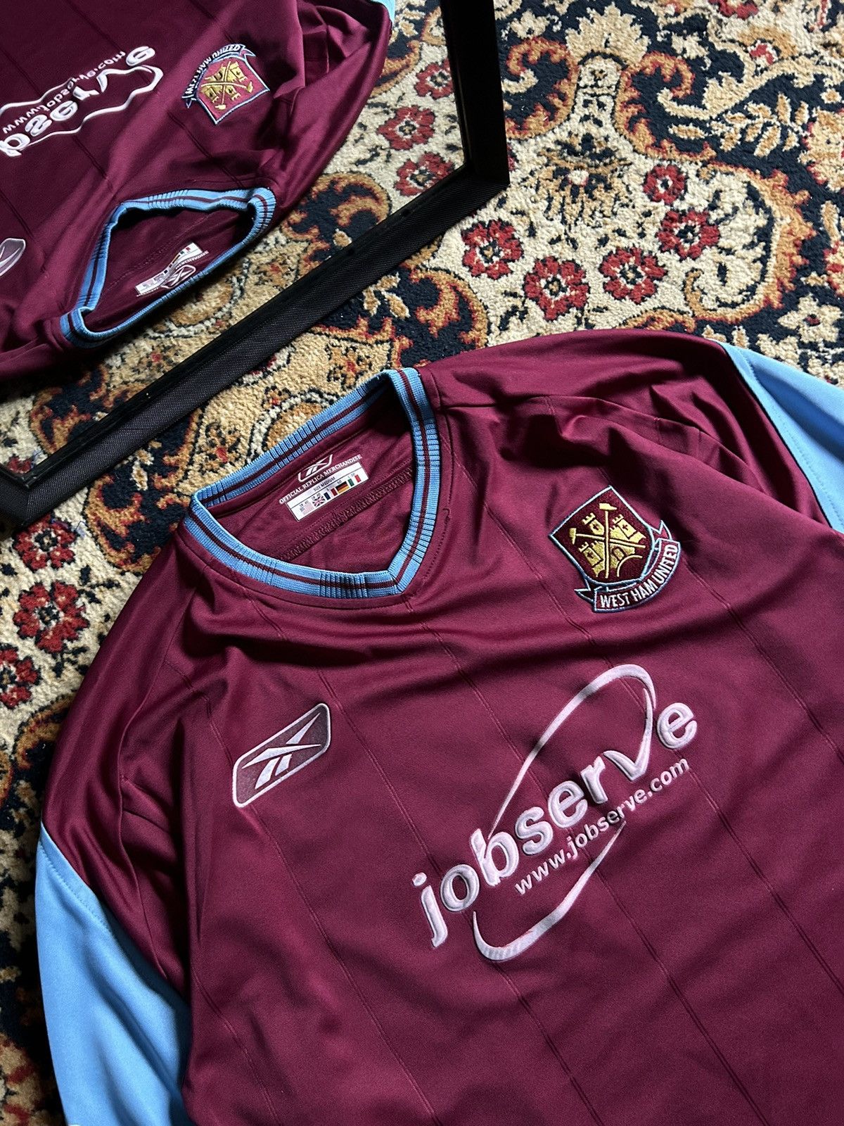 Reebok × Vintage West Ham Reebok Home 2005/07 long sleeve jersey vintage Size US M / EU 48-50 / 2 - 2 Thumbnail