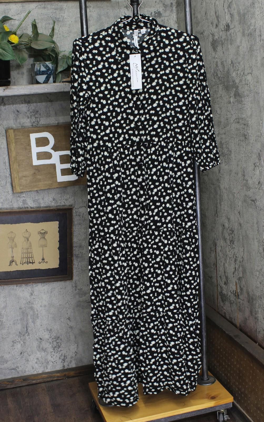 Other Nwt Ny Collection Tiered Maxi Dress Pcod0984 Black Multi M Size M / US 6-8 / IT 42-44 - 1 Thumbnail