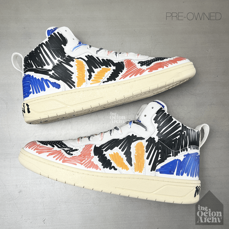 Marni × Veja Marni x Veja V1-15 High Multicolor Scribble VQ0202884B Size US 11.5 / EU 44-45 - 6 Thumbnail