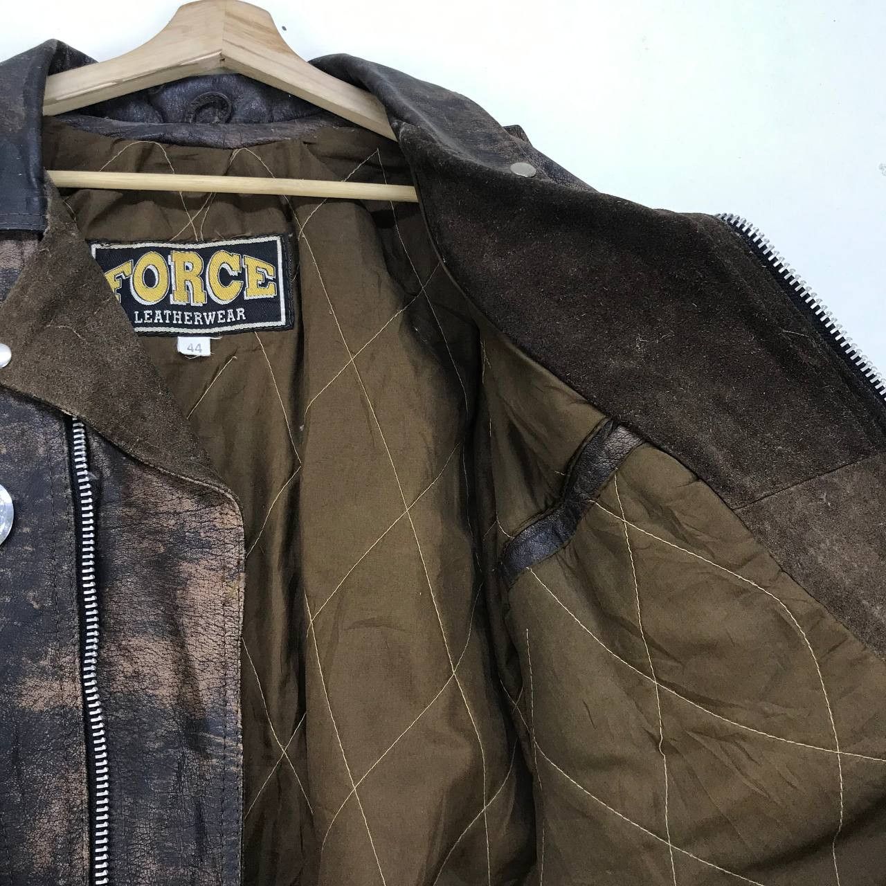 Cowboy Equipment × Vintage Rare🔥Force Leatherwear Cowboys Double Collar Leather Jacket Size US M / EU 48-50 / 2 - 18 Thumbnail