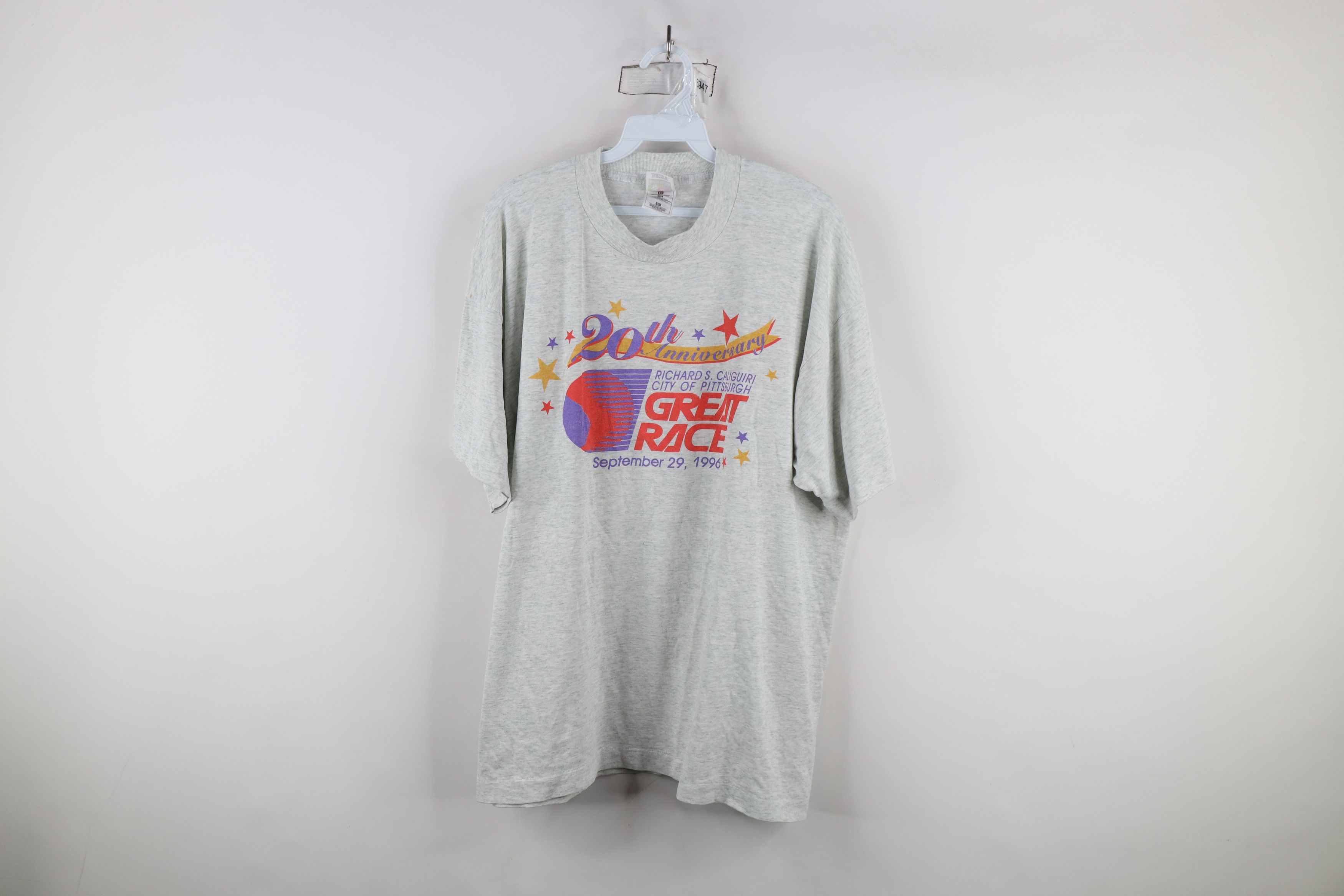 Vintage Vintage 90s Pittsburgh Great Race Running Jogging T-Shirt Size US XL / EU 56 / 4 - 1 Thumbnail