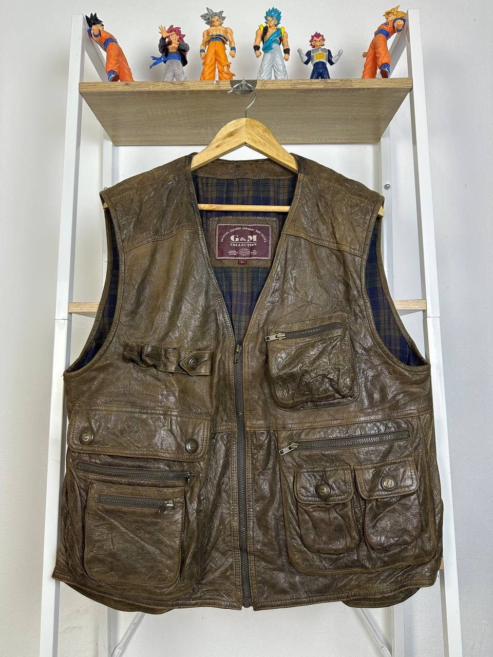 Leather × Vintage RARE VINTAGE MONGOLIAN LEATHER VEST Size US L / EU 52-54 / 3 - 1 Thumbnail