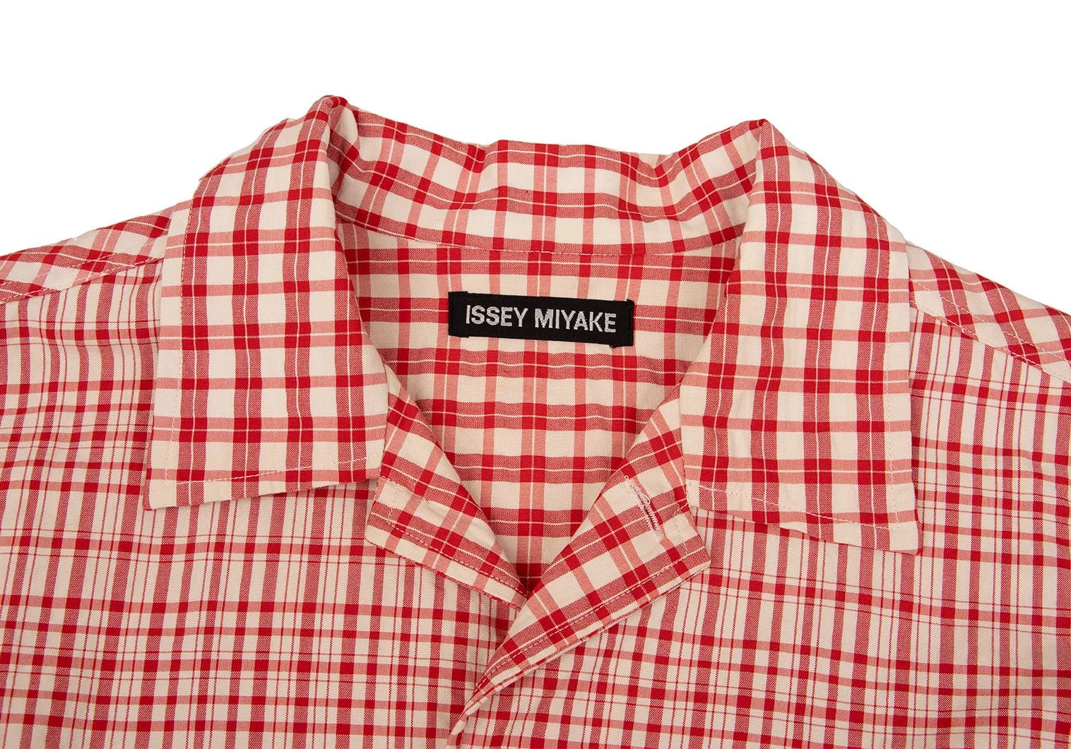 Issey Miyake Multi-Check Panel Long Sleeve Shirt in Red Beige Black Size US M / EU 48-50 / 2 - 3 Thumbnail