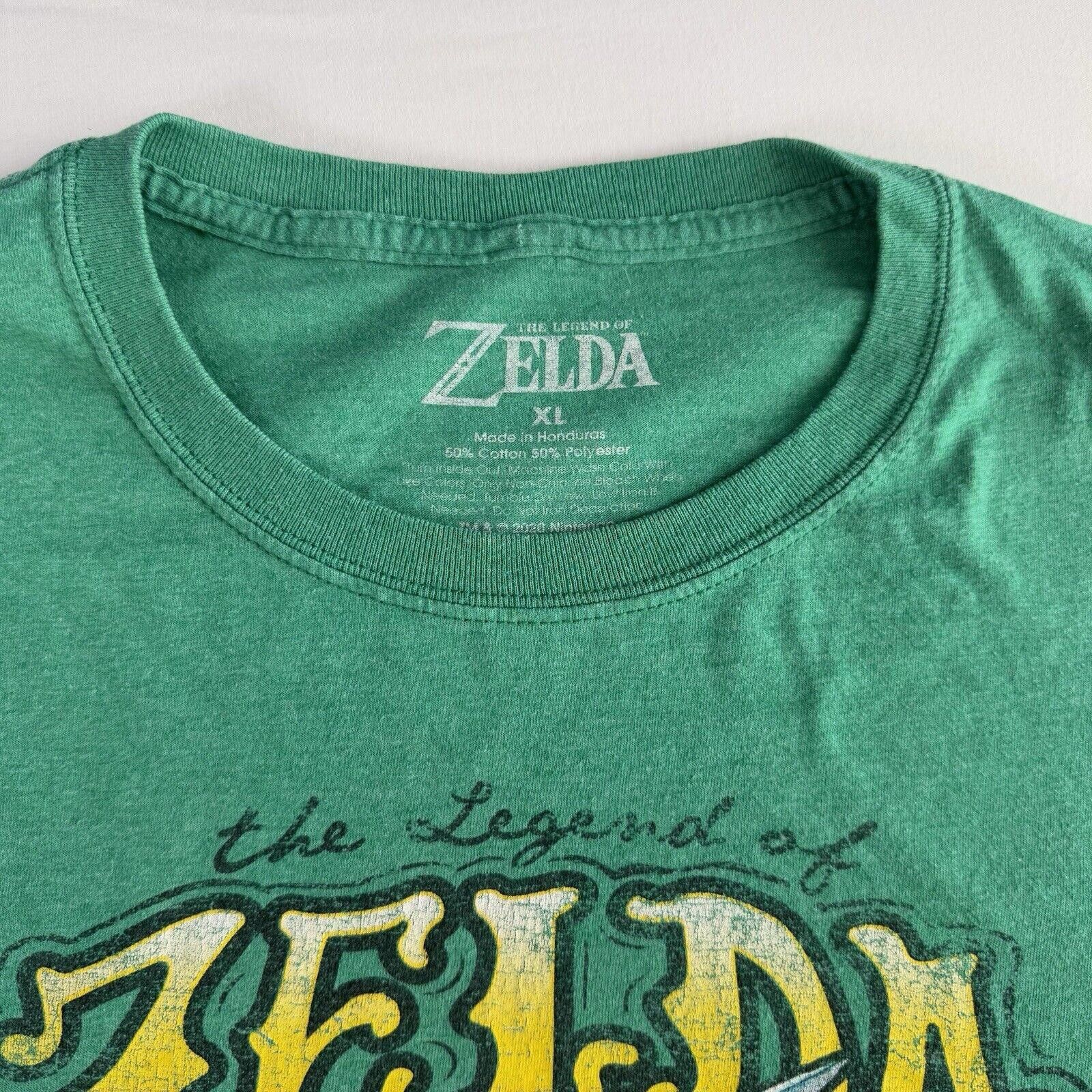 Nintendo Nintendo T-Shirt Triforce Link Zelda Mens XL Green Size US XL / EU 56 / 4 - 2 Thumbnail