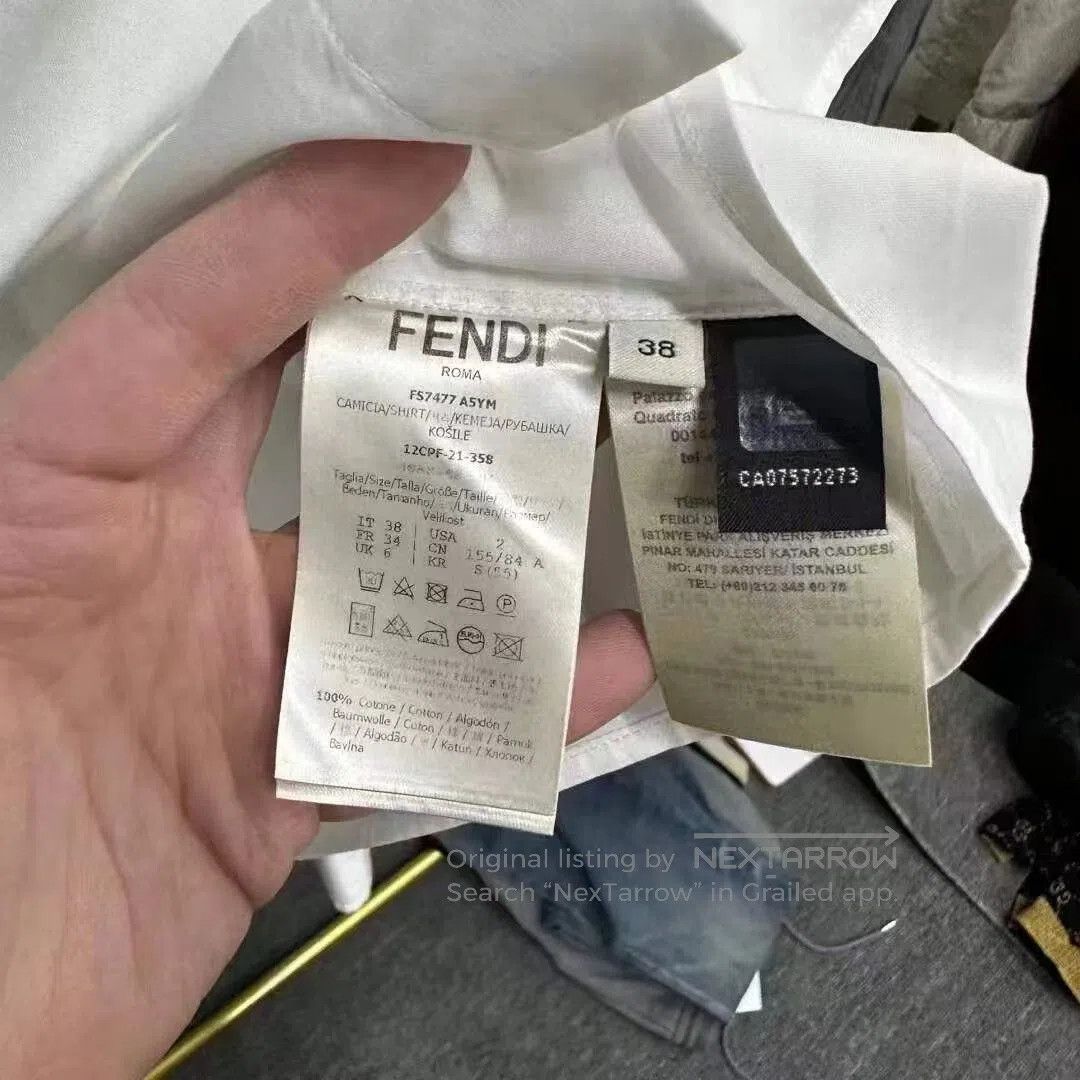 Fendi Fendi Spliced Small Logo Shirt. Size S / US 4 / IT 40 - 4 Thumbnail
