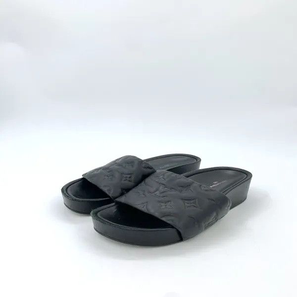 Louis Vuitton Louis Vuitton Black Jumbo Flatform Sandals for Women 0079 Size US 6 / IT 36 - 1 Thumbnail